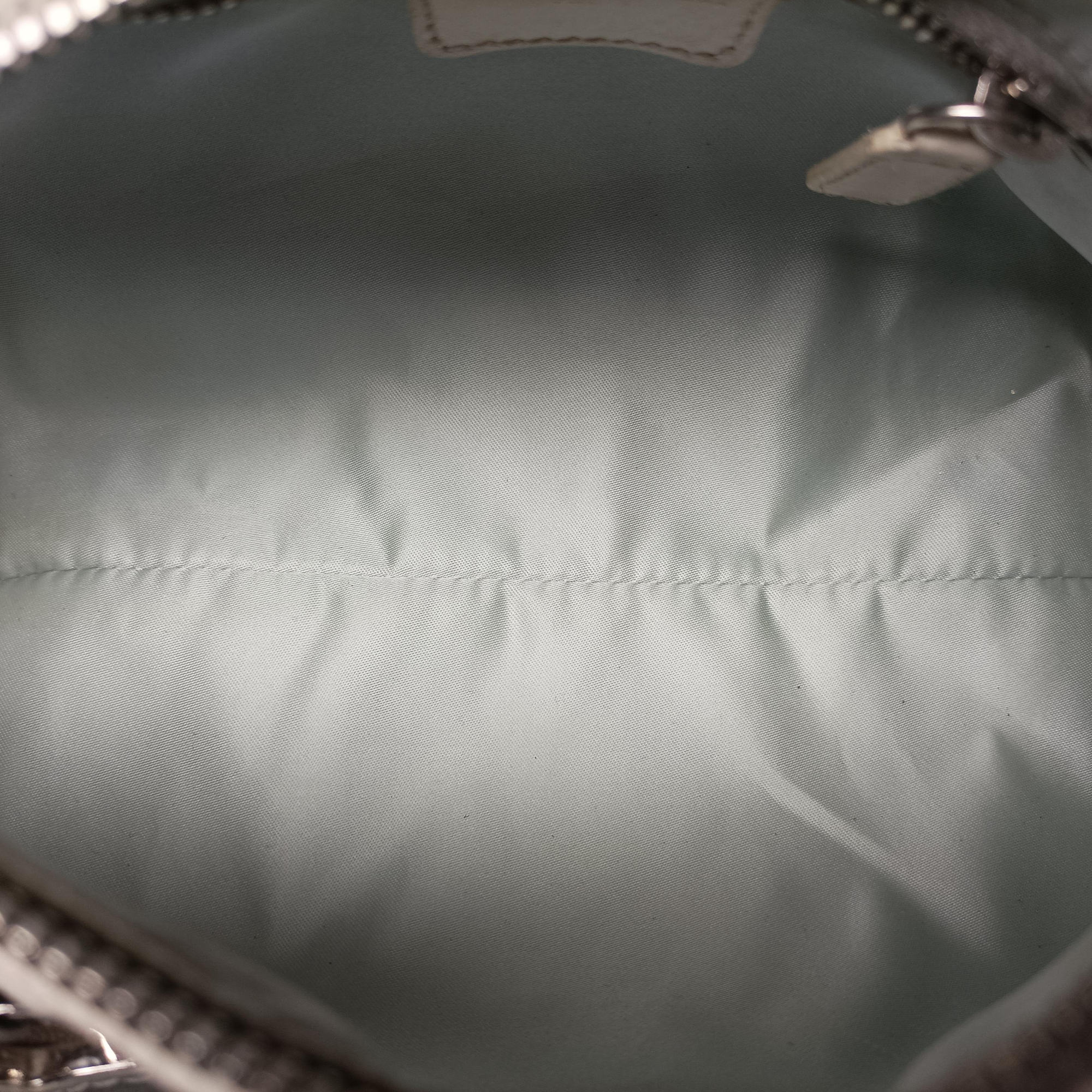Vintage Christian Dior Romantique Barrel Trotter White×Grey PVC coated canvas×leather  handbag | stylenewstar