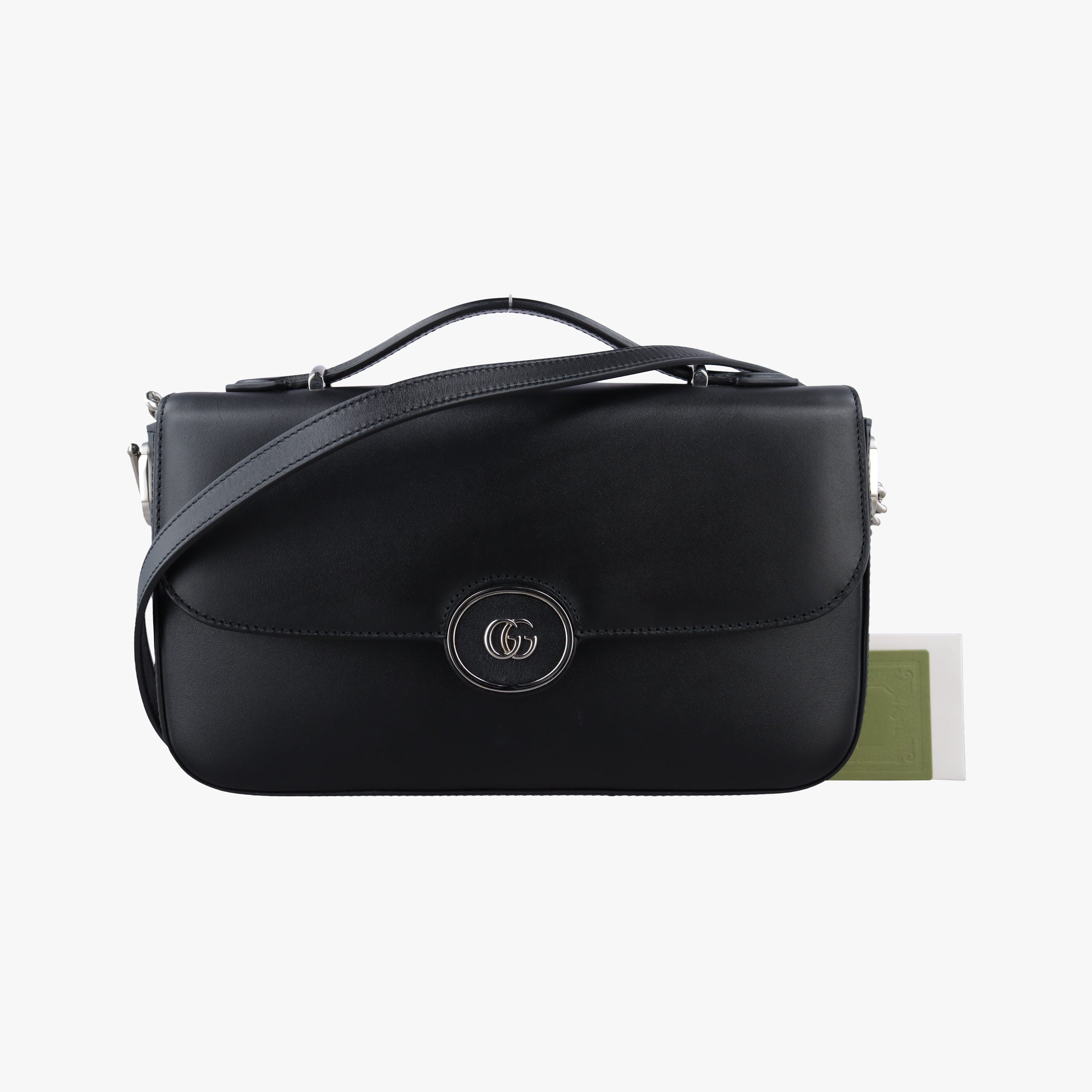 Secondhand Gucci PETITE GG Black Leather 739721 shoulderbag | stylenewstar