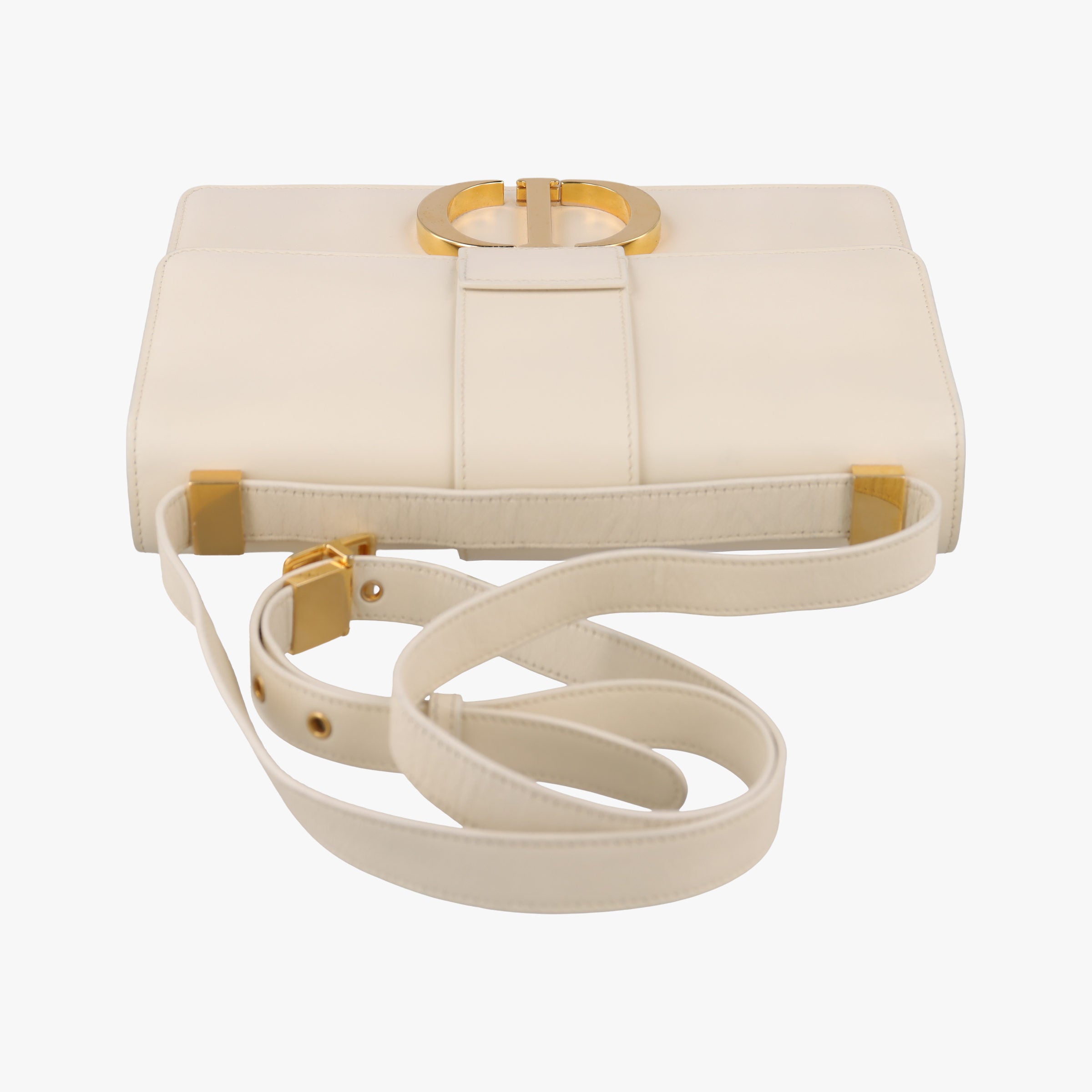 Vintage Christian Dior 30 Montaigne White leather  shoulderbag | stylenewstar