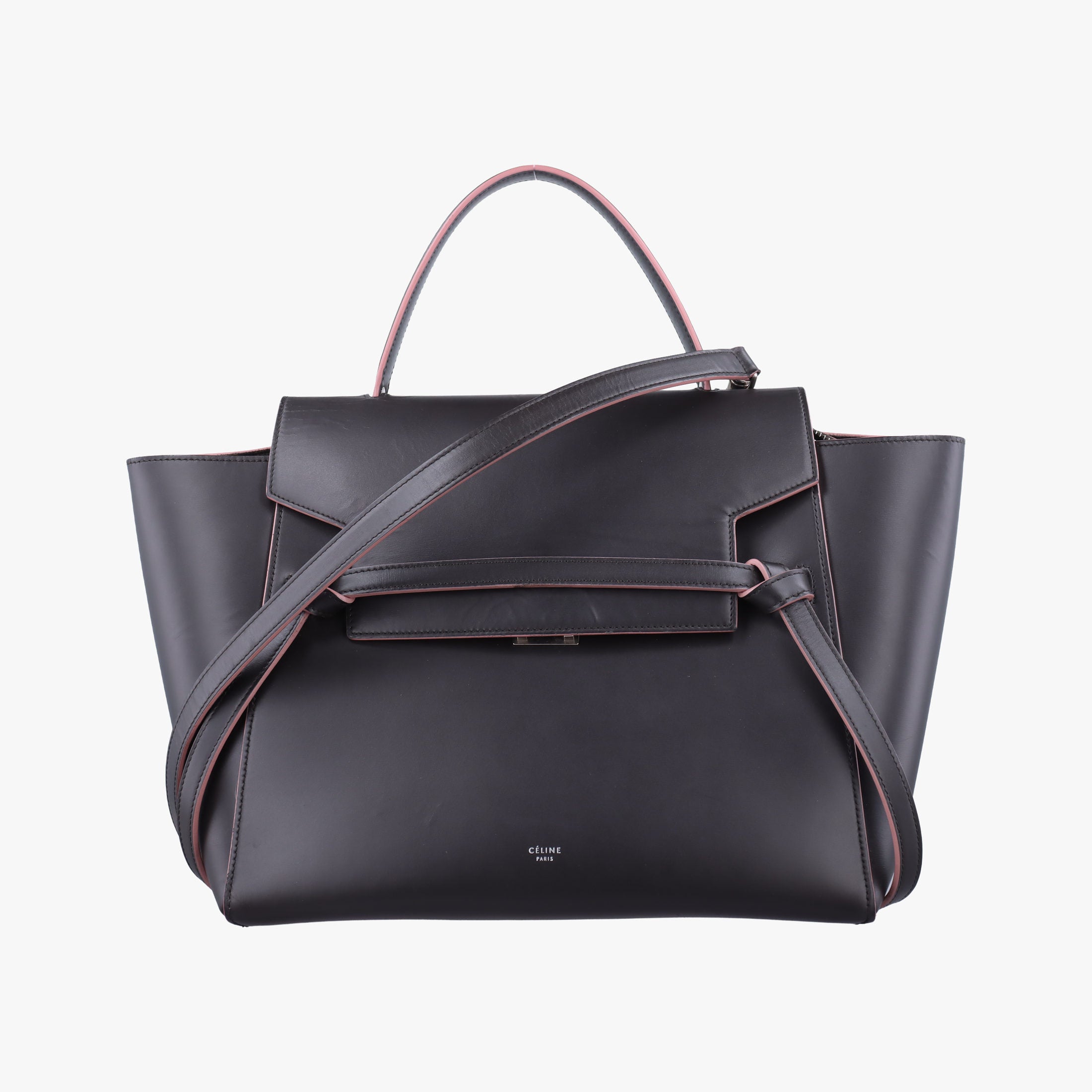 Secondhand Celine Belt bag mini Black×pink leather  shoulderbag | stylenewstar