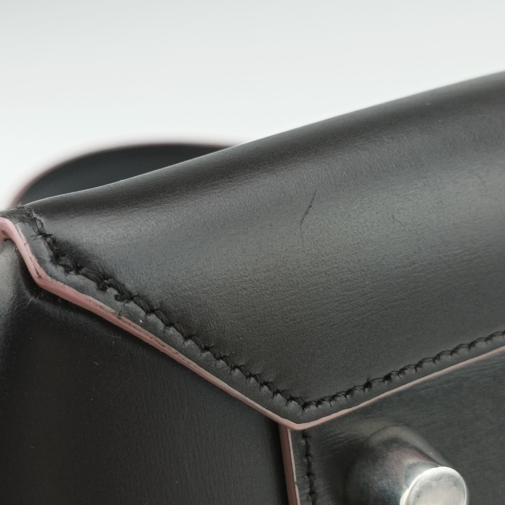 Secondhand Celine Belt bag mini Black×pink leather  shoulderbag | stylenewstar
