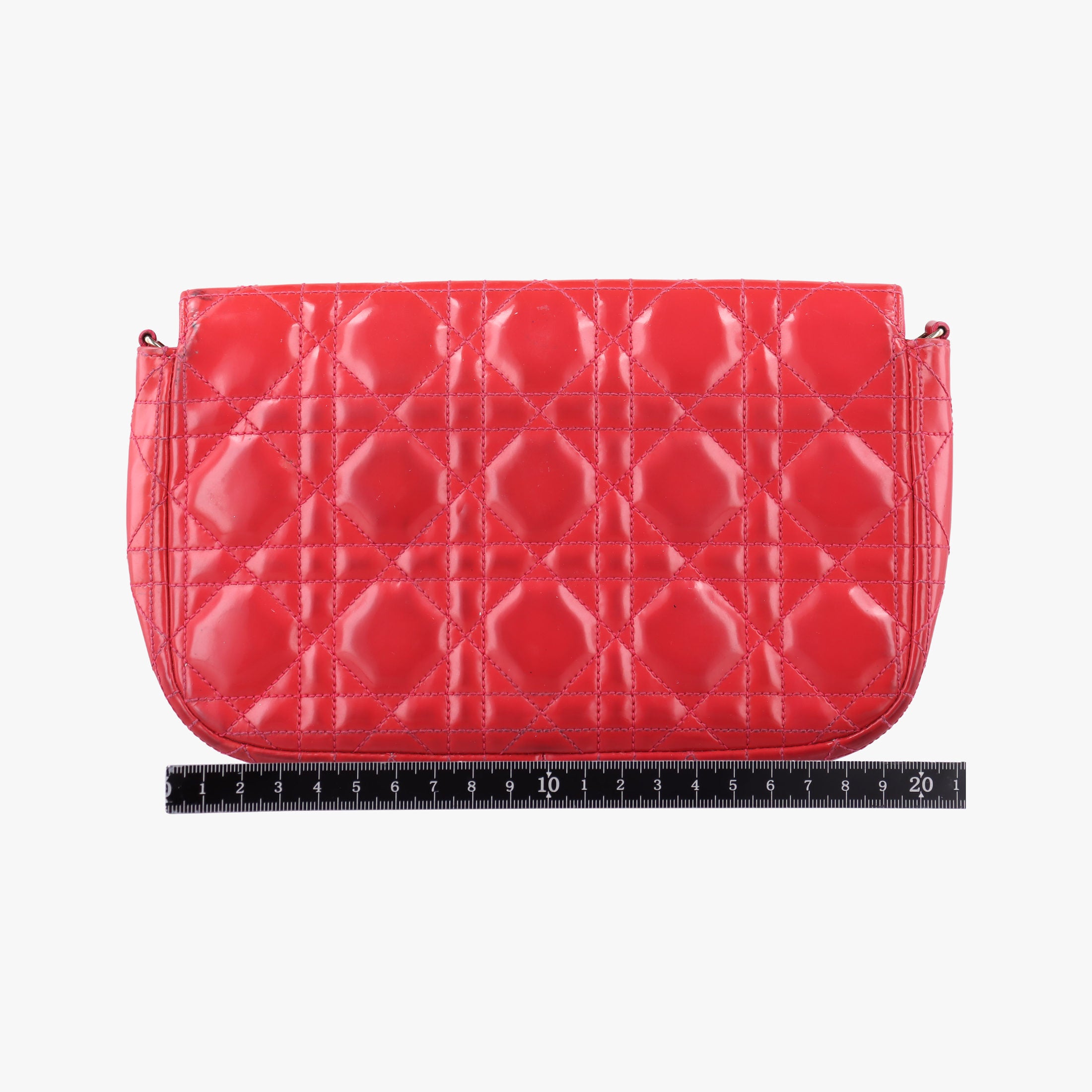 Vintage Christian Dior Miss Dior CANNAGE New Lock Red Patent  shoulderbag | stylenewstar
