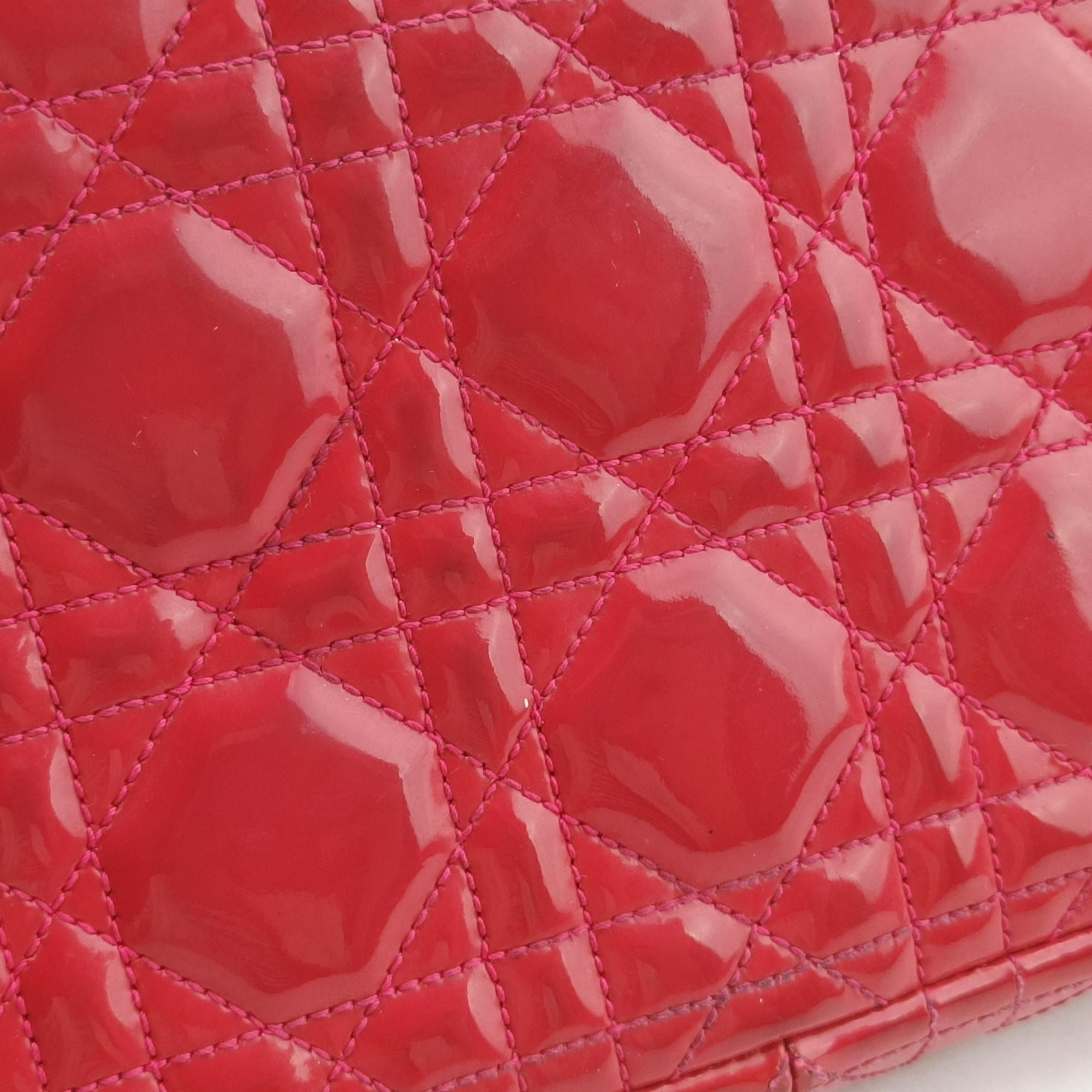 Vintage Christian Dior Miss Dior CANNAGE New Lock Red Patent  shoulderbag | stylenewstar