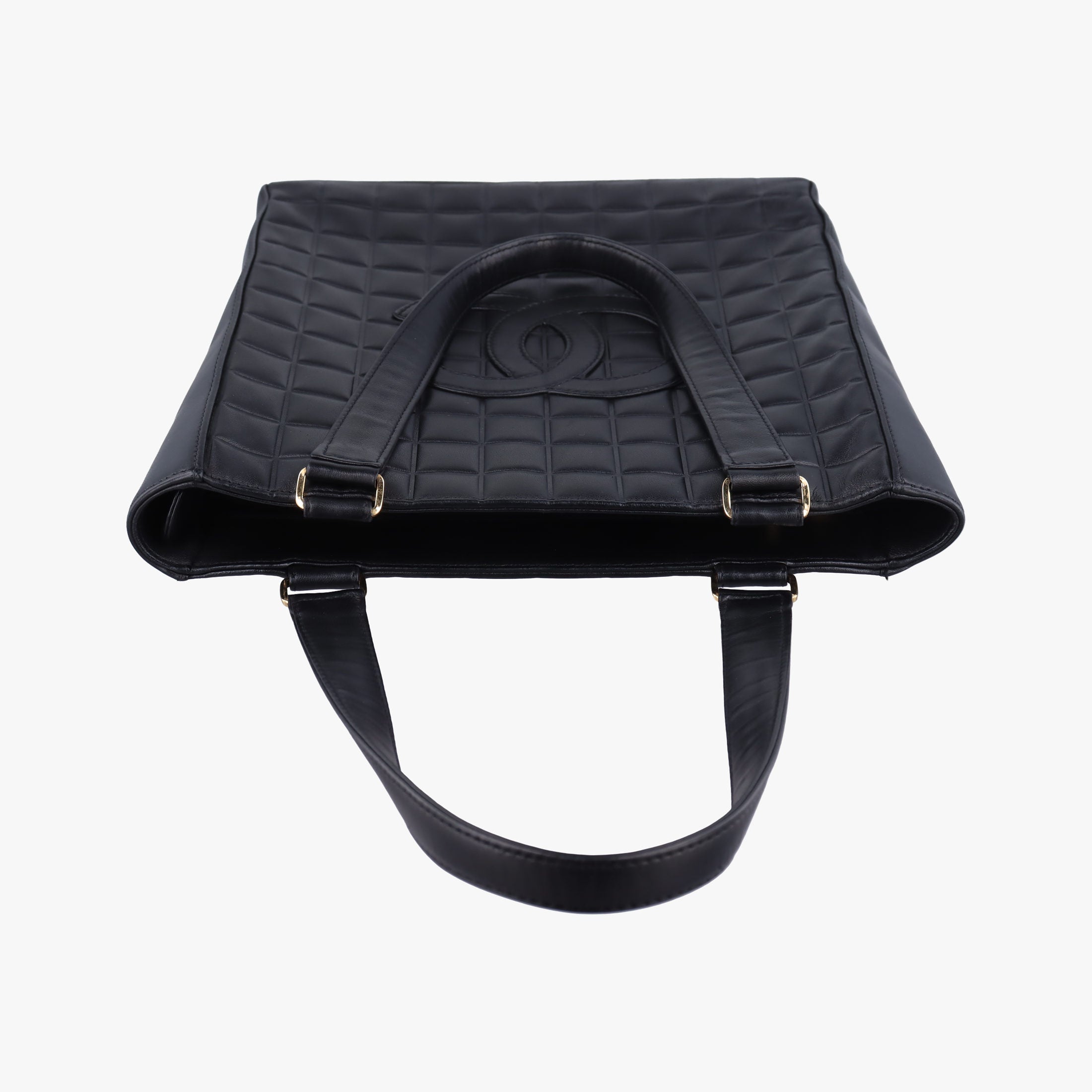 Pre-owned Chanel Choco Bar Black Leather A17443 shoulderbag | stylenewstar