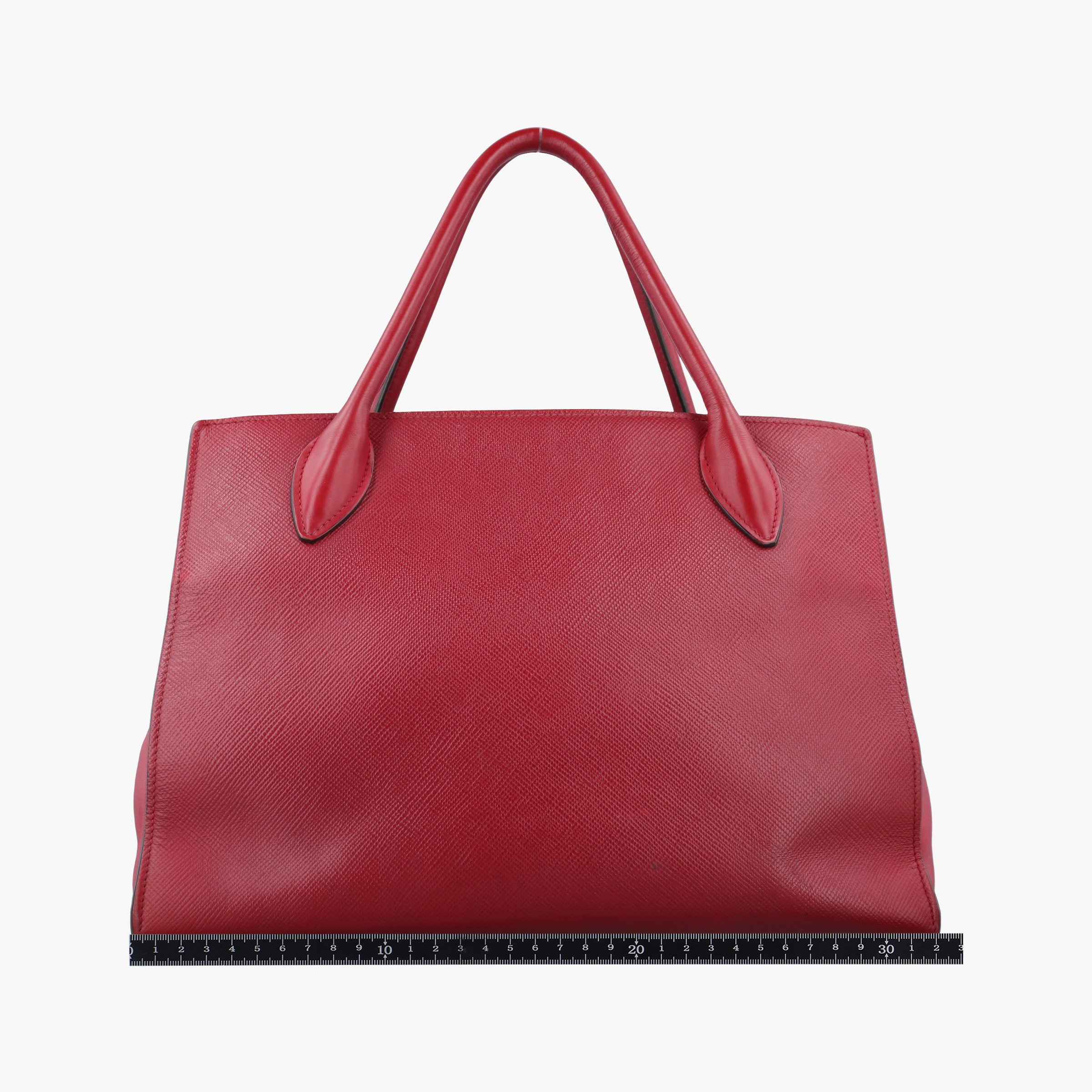 Pre-owned Prada Cuir Monochrome Red SAFFIANO　Leather 1BA155 shoulderbag | stylenewstar