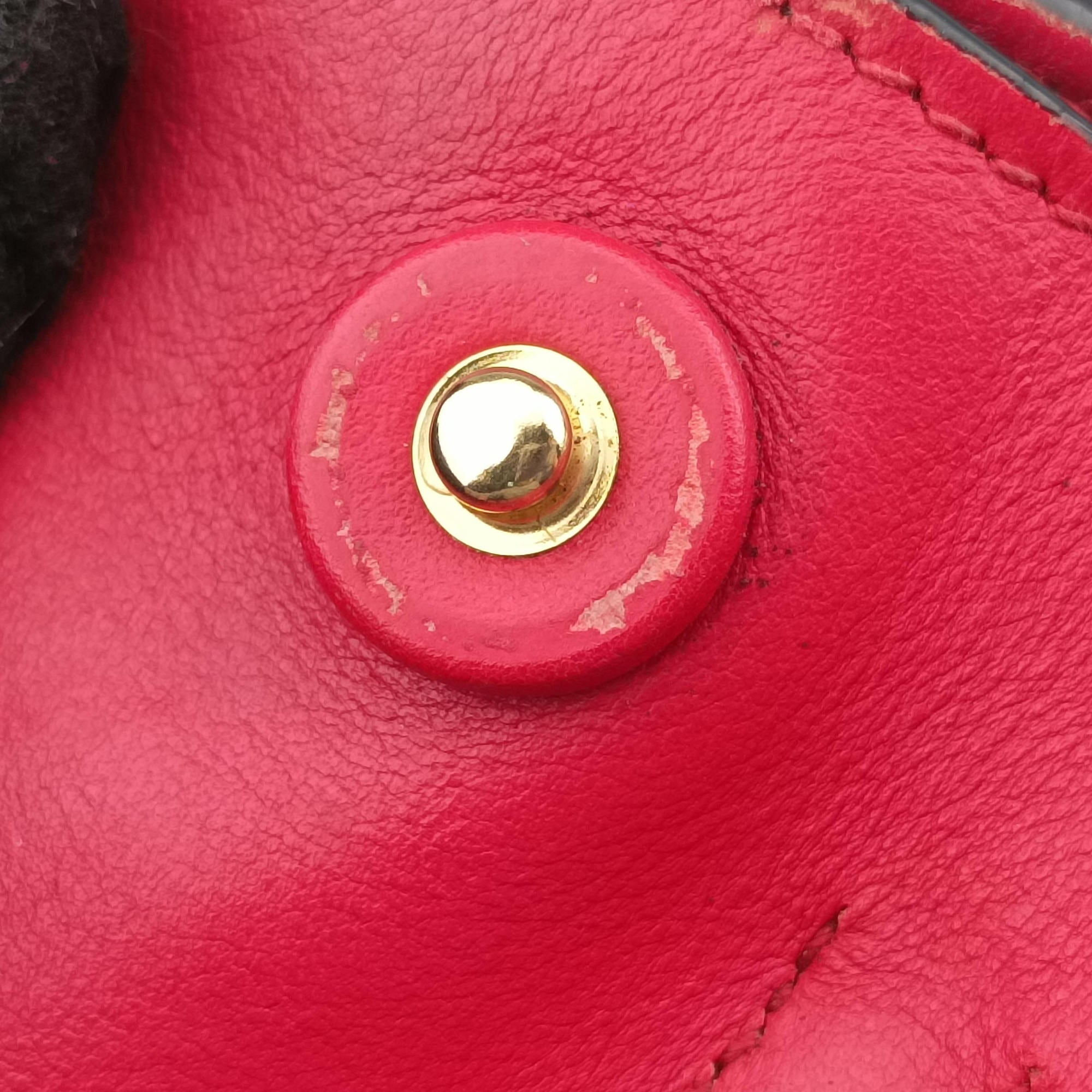 Pre-owned Prada Cuir Monochrome Red SAFFIANO　Leather 1BA155 shoulderbag | stylenewstar