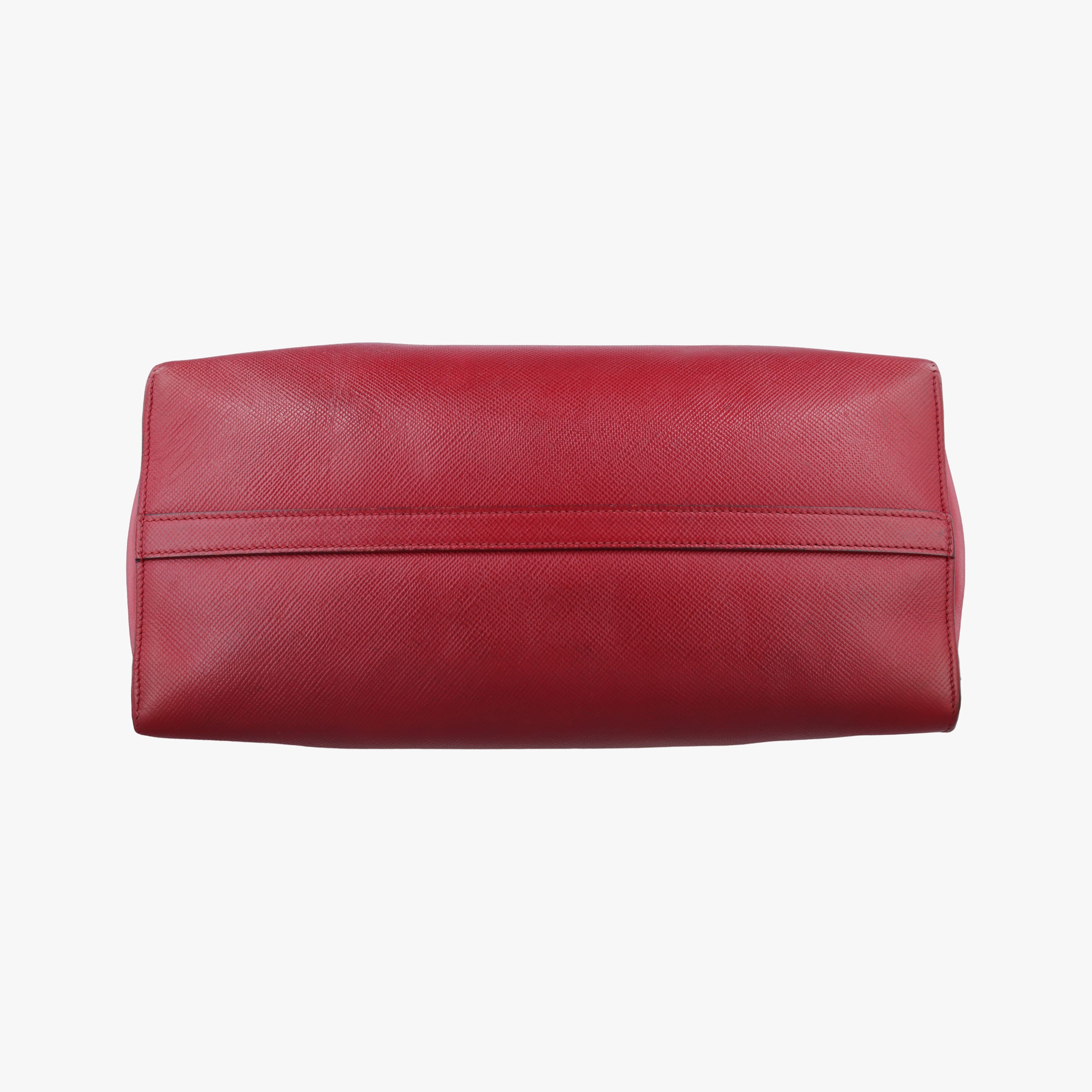 Pre-owned Prada Cuir Monochrome Red SAFFIANO　Leather 1BA155 shoulderbag | stylenewstar