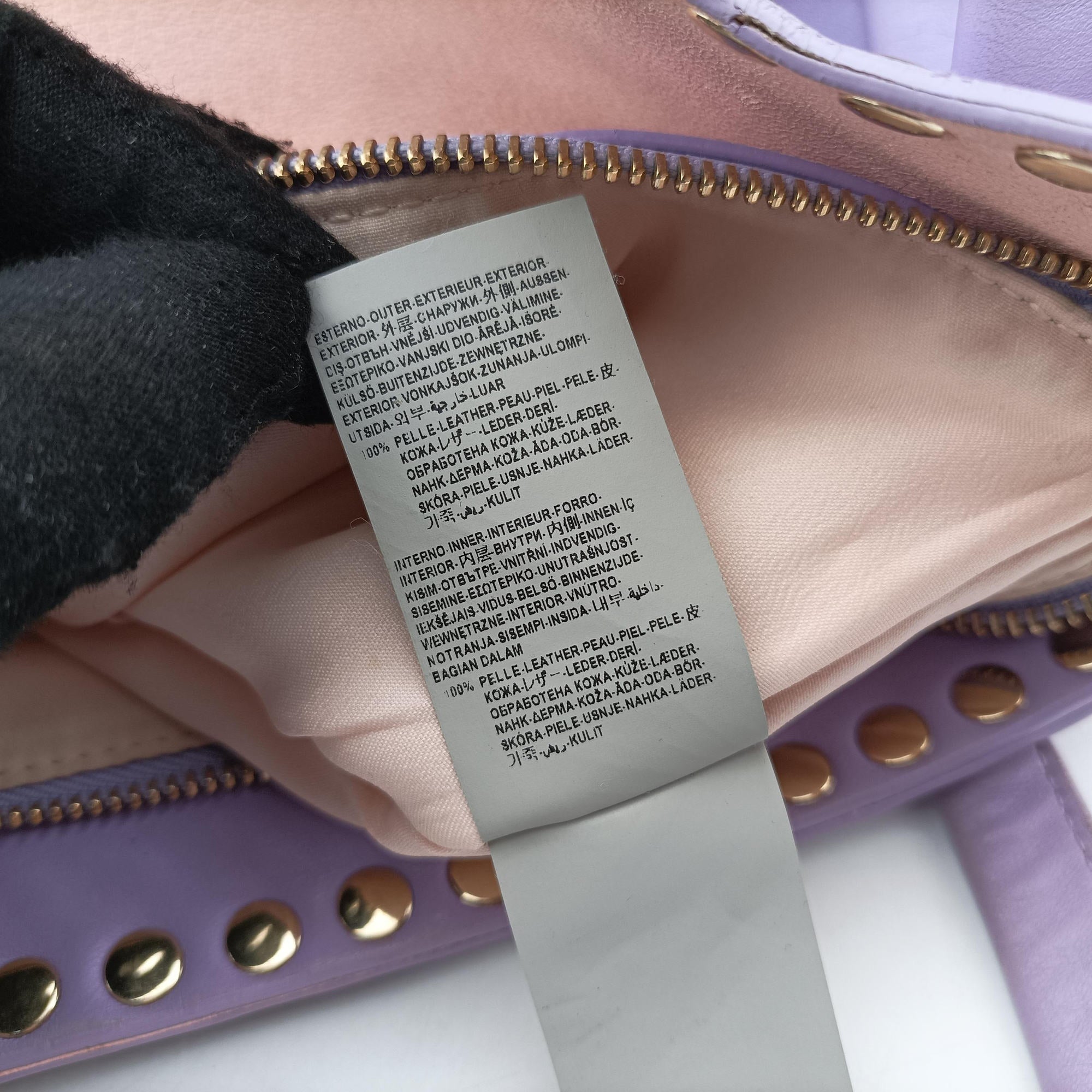 Pre-owned VERSACE medusa Purple Nappa Leather  shoulderbag | stylenewstar