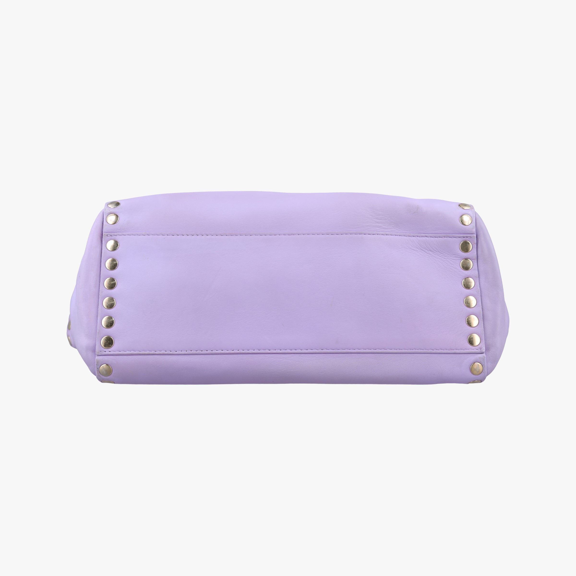 Pre-owned VERSACE medusa Purple Nappa Leather  shoulderbag | stylenewstar
