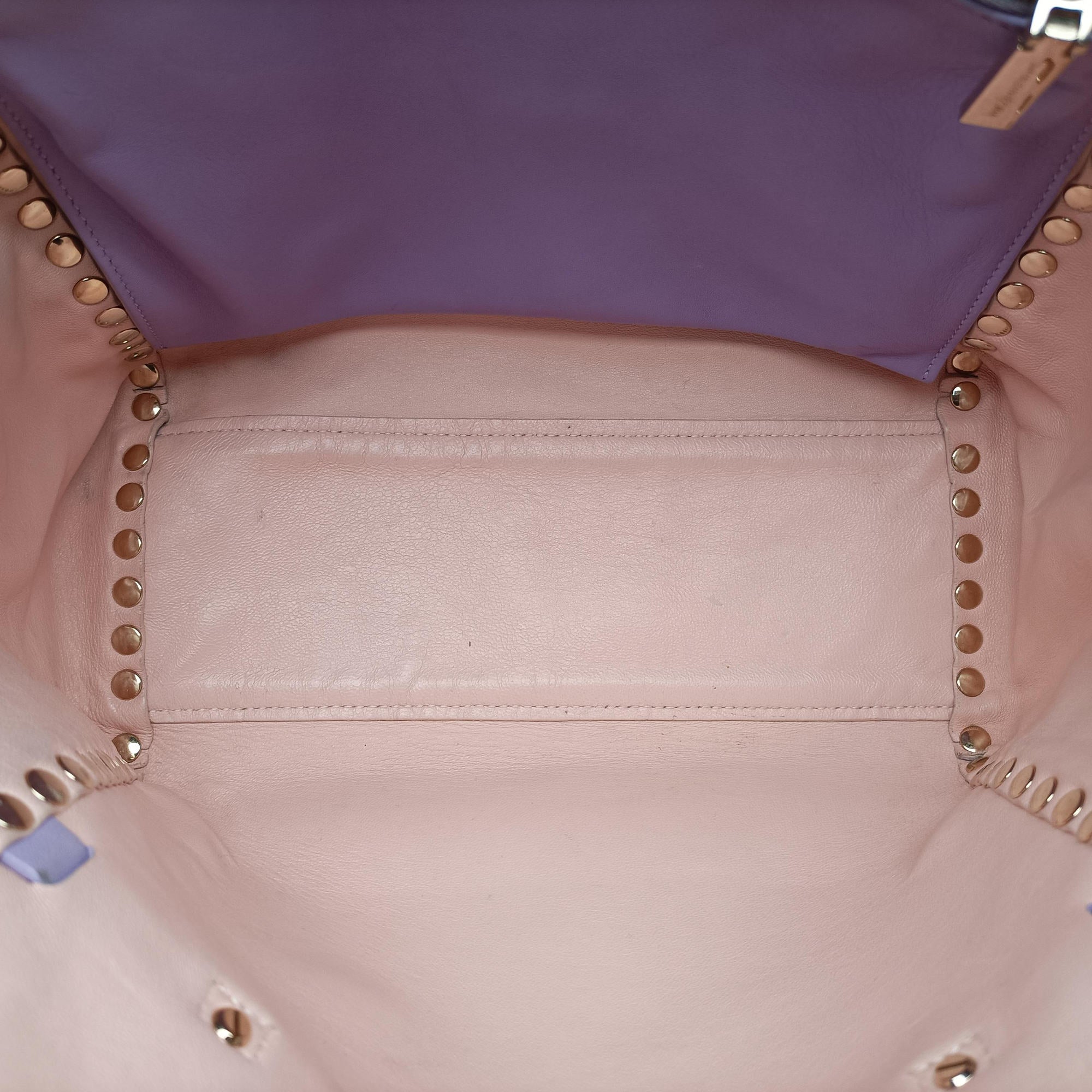 Pre-owned VERSACE medusa Purple Nappa Leather  shoulderbag | stylenewstar