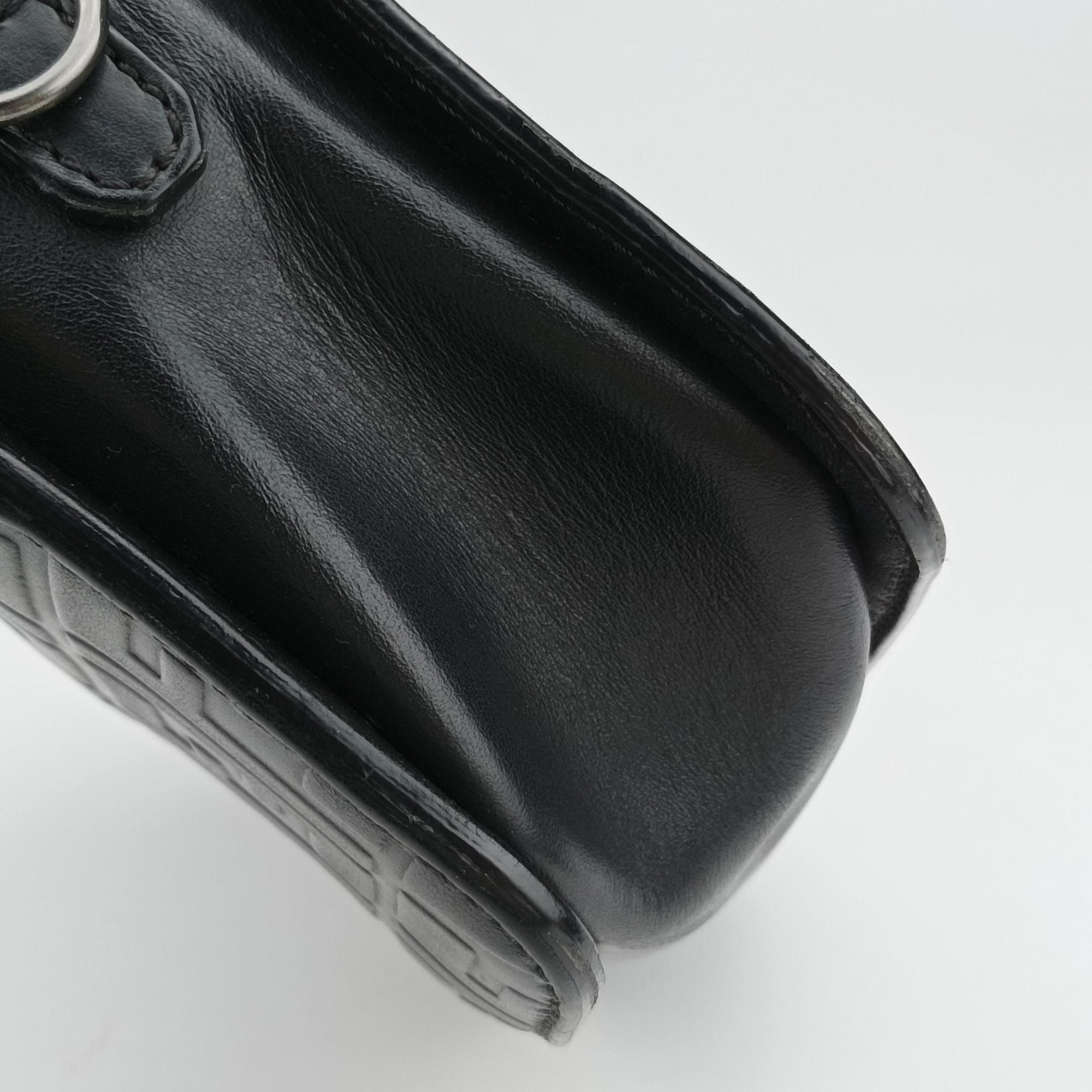 Pre-owned Fendi FF logo camera Black Leather 7VA428 shoulderbag | stylenewstar