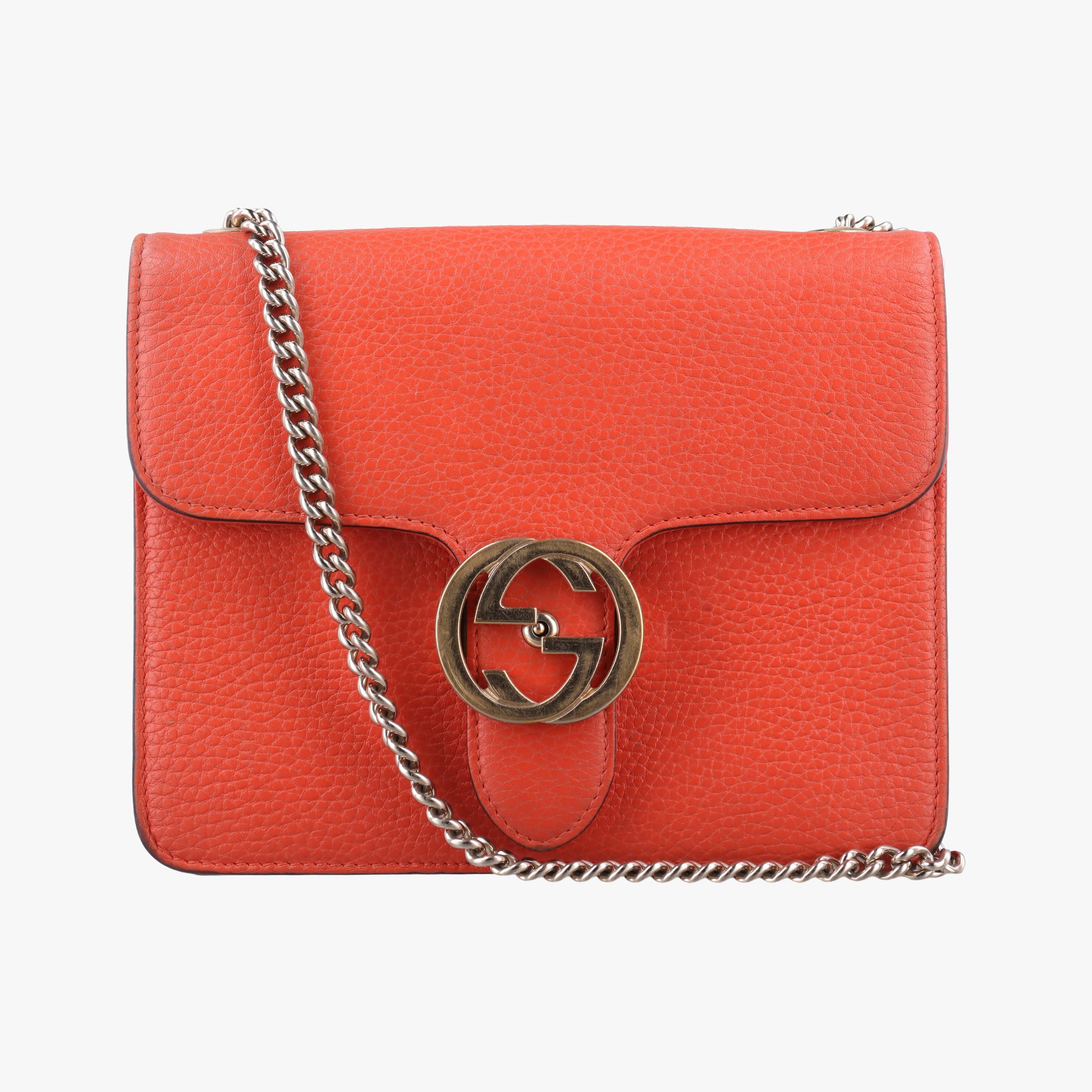 Vintage Gucci Interlocking G Orange Leather 510304 shoulderbag | stylenewstar