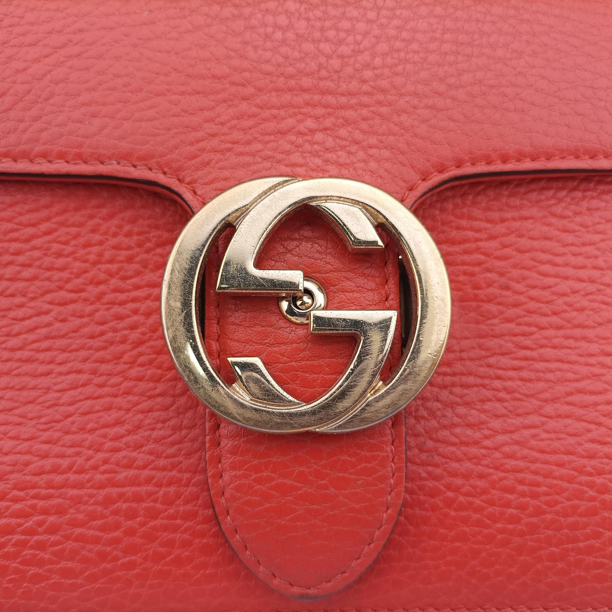 Vintage Gucci Interlocking G Orange Leather 510304 shoulderbag | stylenewstar