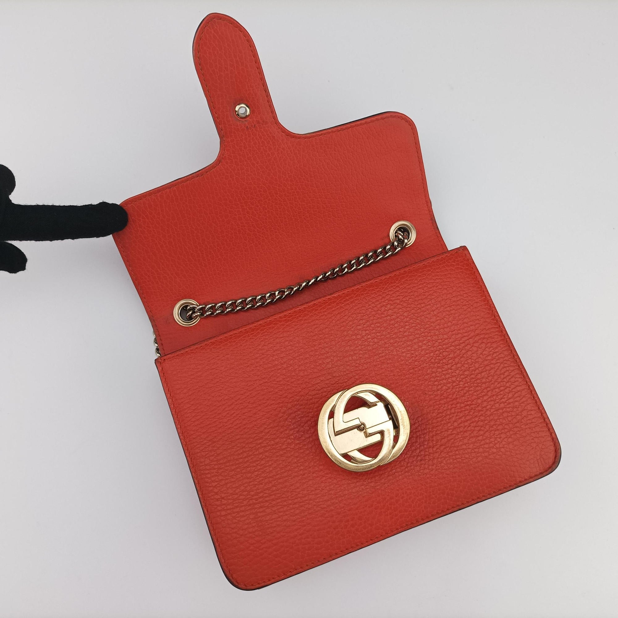 Vintage Gucci Interlocking G Orange Leather 510304 shoulderbag | stylenewstar