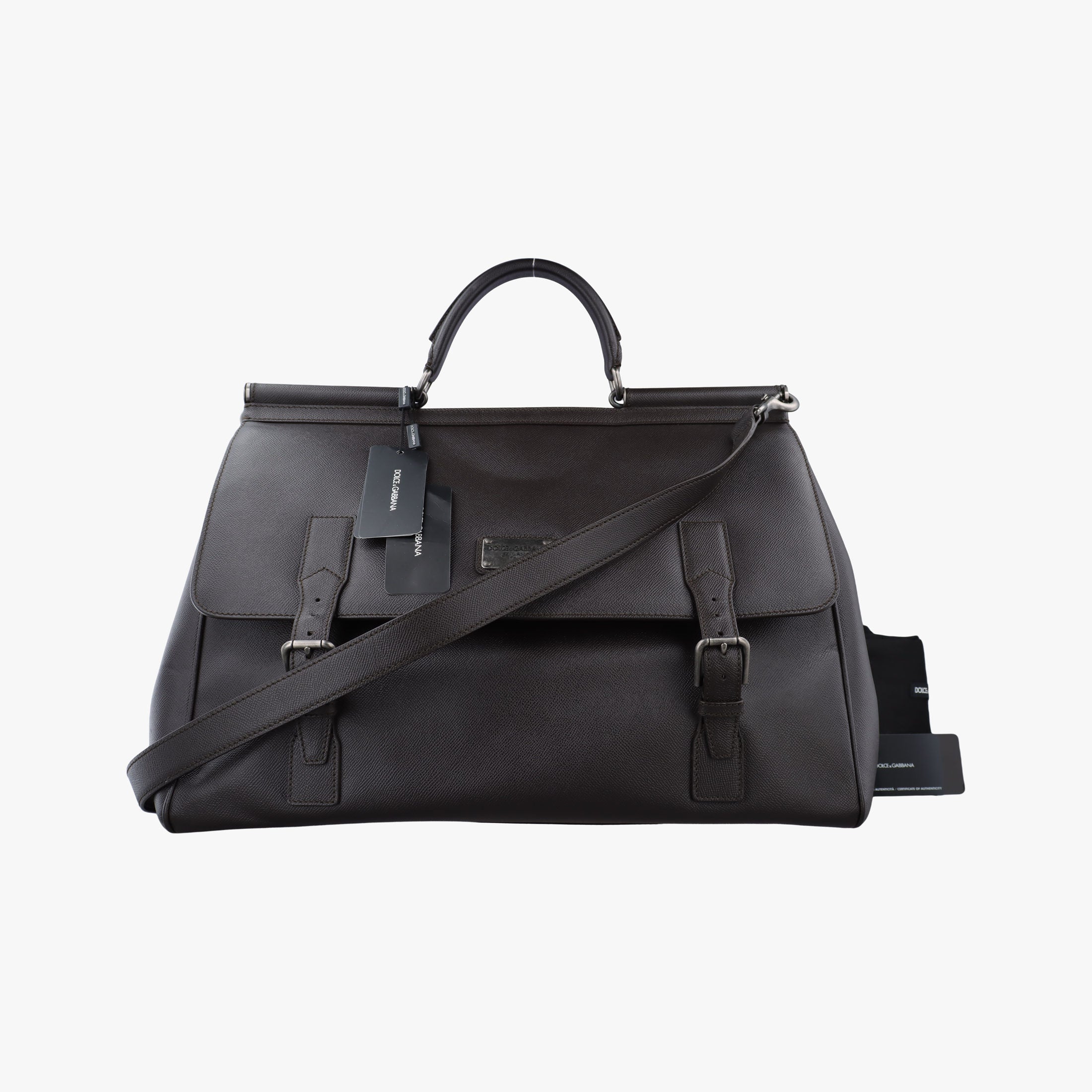Pre-owned Dolce & Gabbana Sicily Brown Leather  shoulderbag | stylenewstar