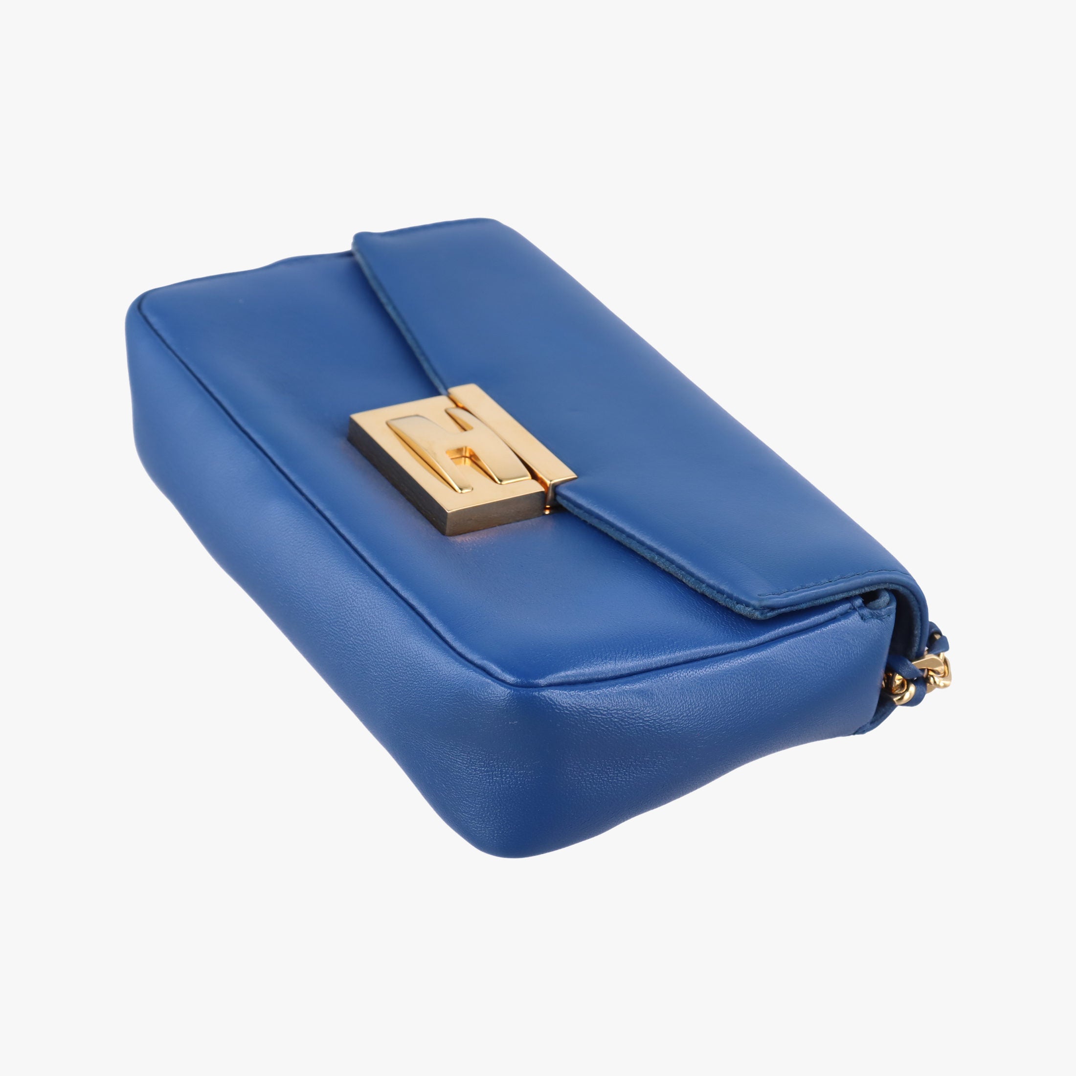 Secondhand Fendi Mini Be Baguette Blue Leather 8M0315 shoulderbag | stylenewstar