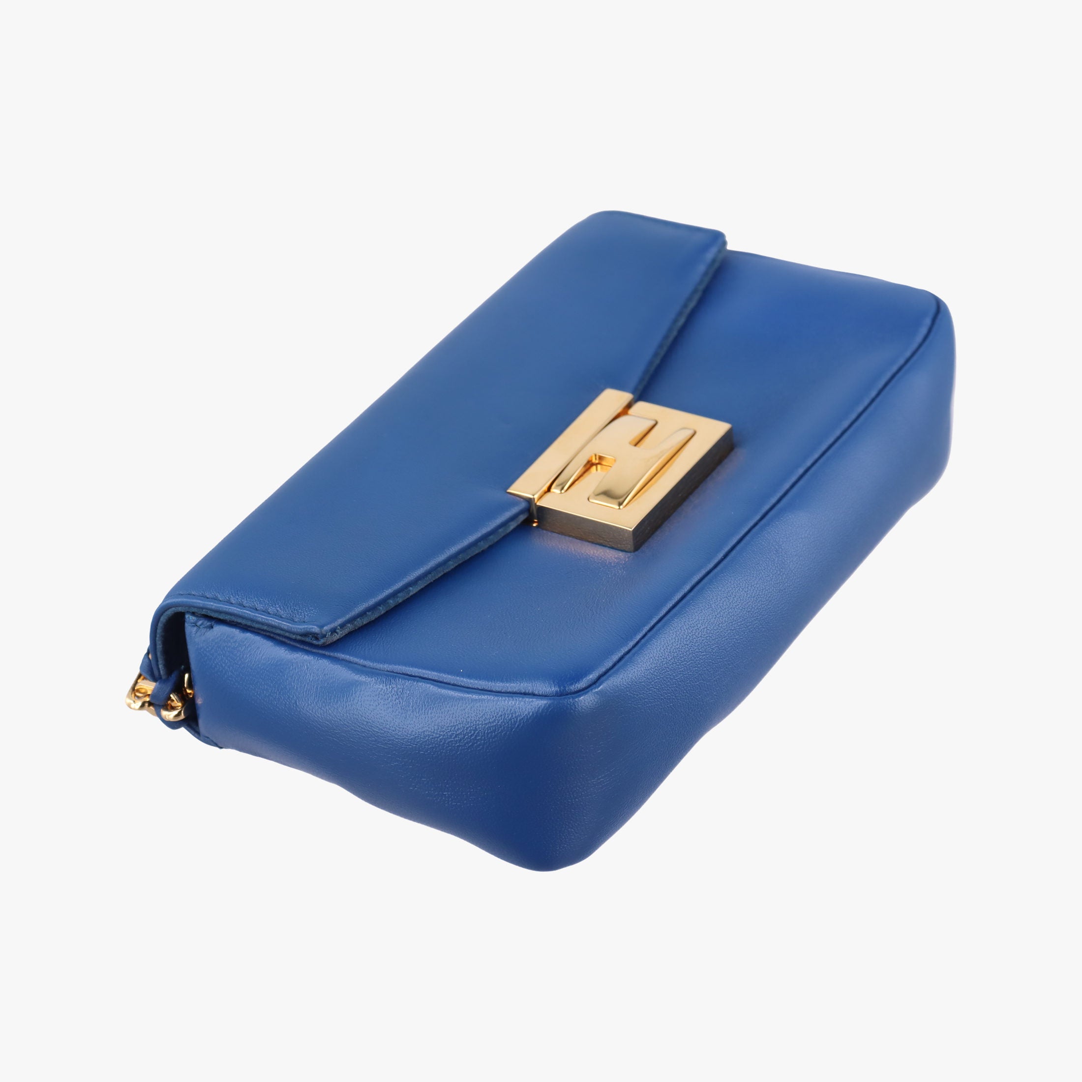 Secondhand Fendi Mini Be Baguette Blue Leather 8M0315 shoulderbag | stylenewstar