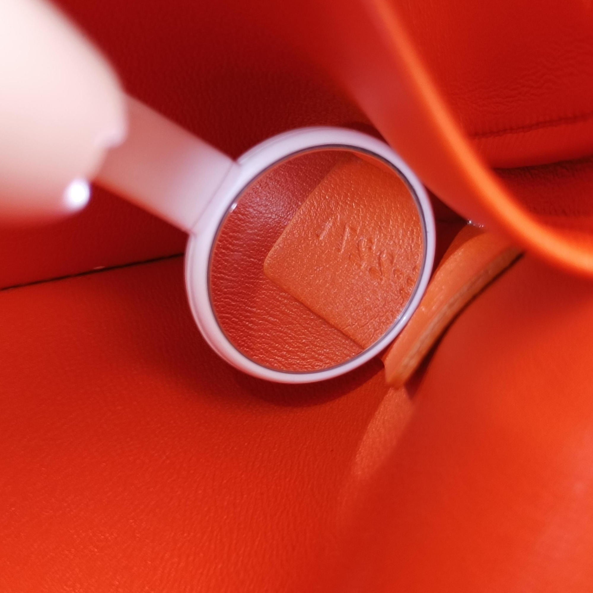 Pre-owned Celine Triomphe Orange Leather  shoulderbag | stylenewstar