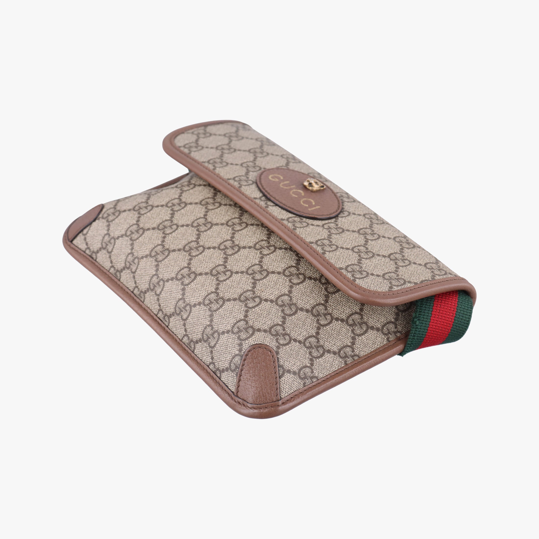 Pre-owned Gucci NEO VINTAGE GG Supreme beige×Brown PVC coated canvas×Leather 493930 bum bag/waist bag | stylenewstar