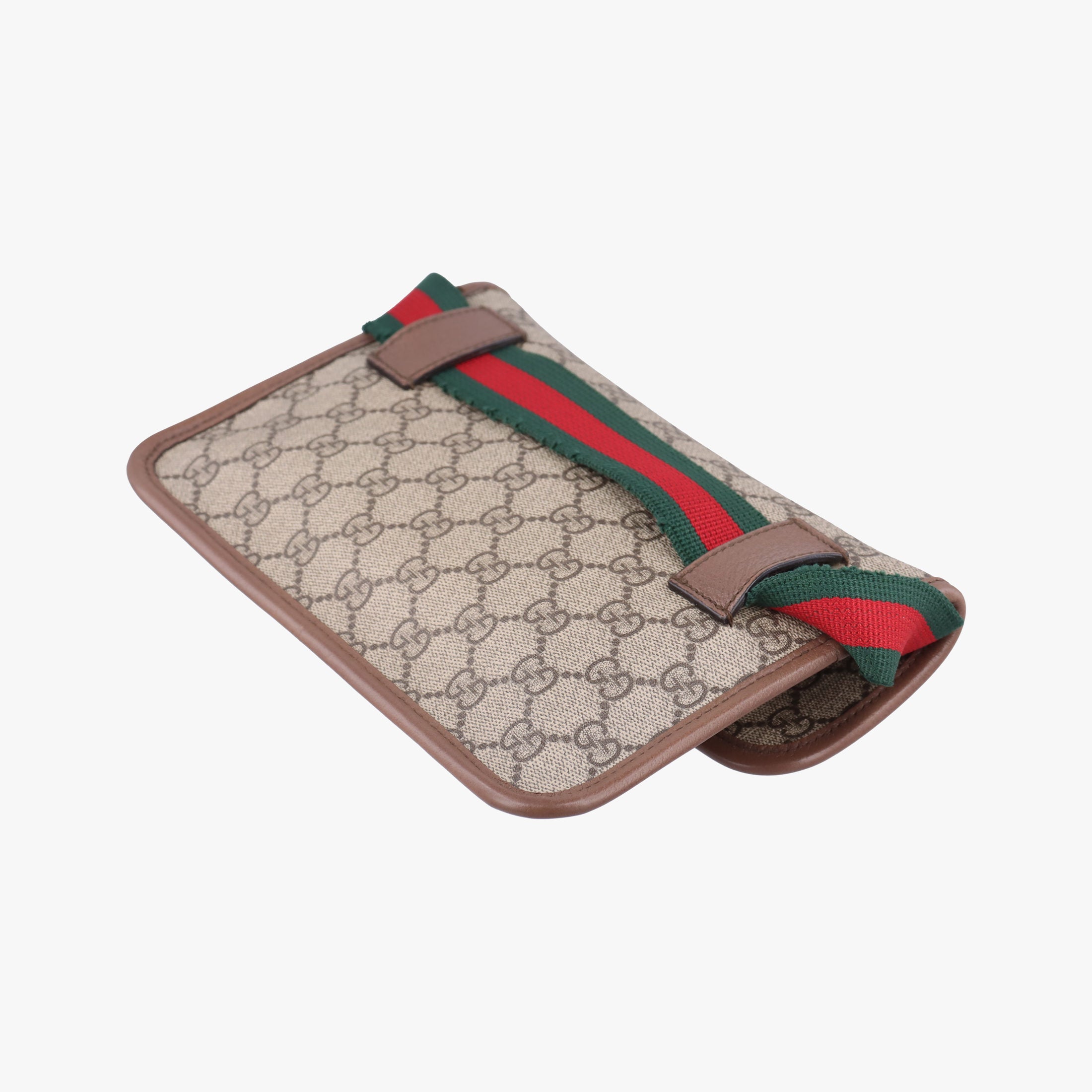 Pre-owned Gucci NEO VINTAGE GG Supreme beige×Brown PVC coated canvas×Leather 493930 bum bag/waist bag | stylenewstar