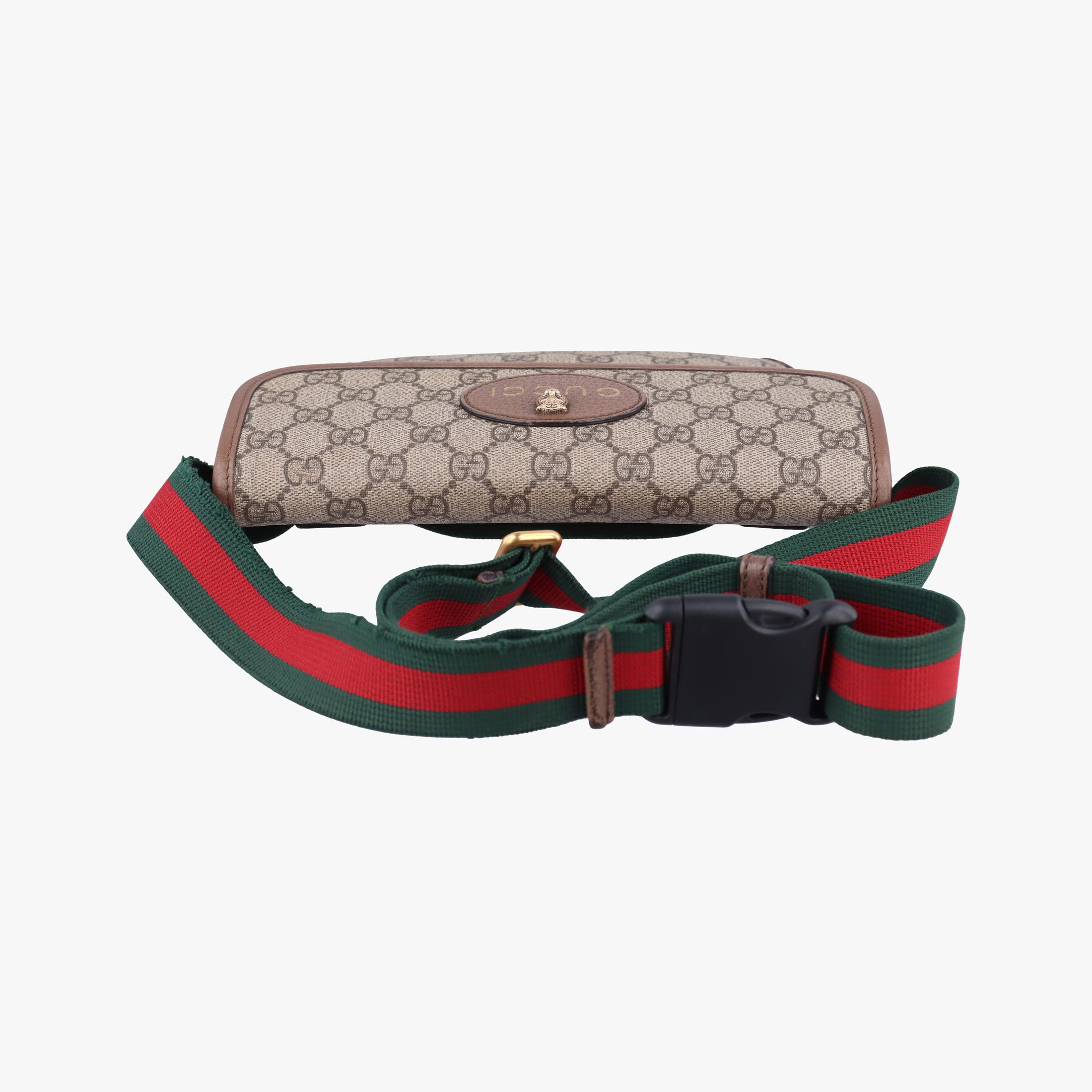 Pre-owned Gucci NEO VINTAGE GG Supreme beige×Brown PVC coated canvas×Leather 493930 bum bag/waist bag | stylenewstar