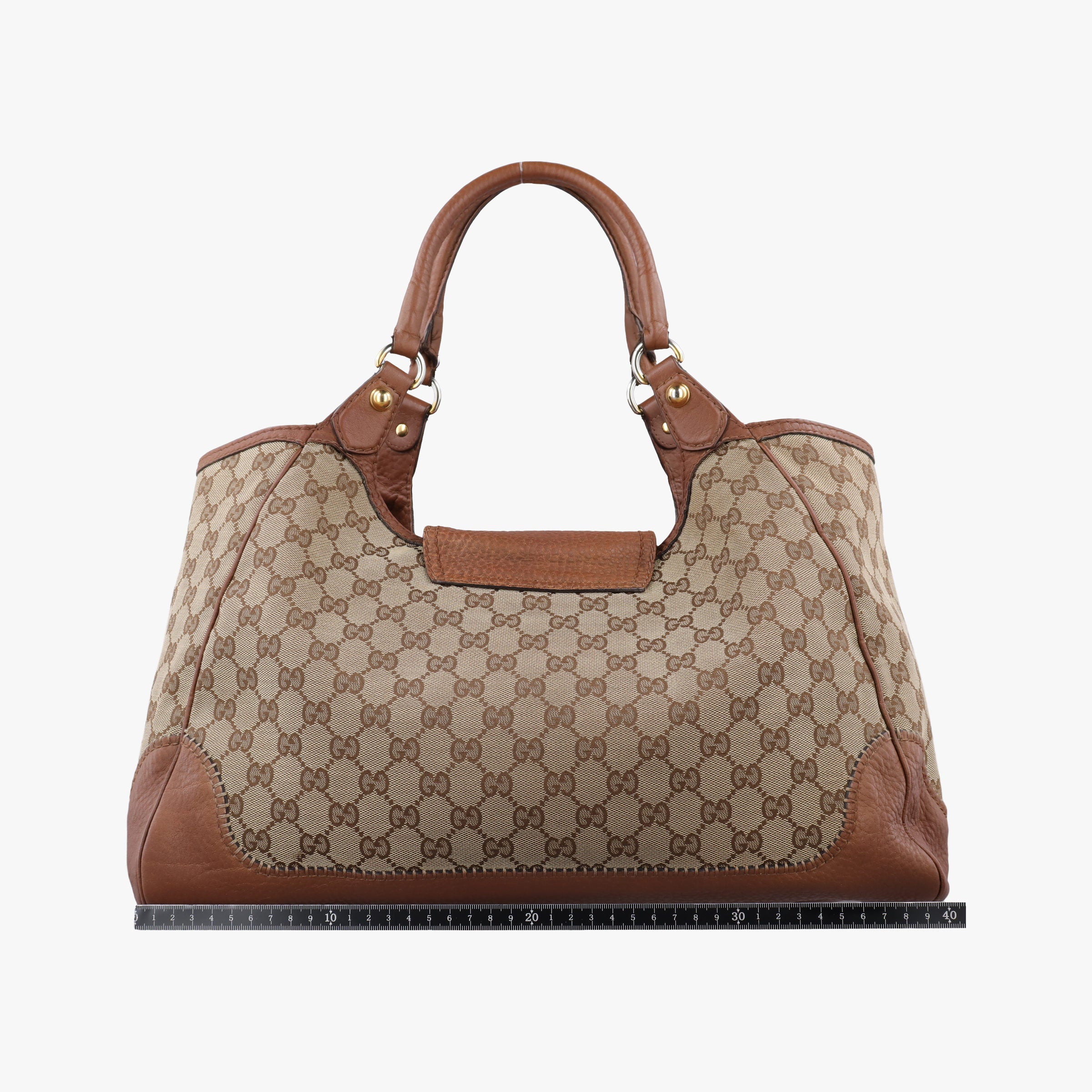 Vintage Gucci Guccissima New Pelham horsebit Brown canvas×leather 223958 handbag | stylenewstar