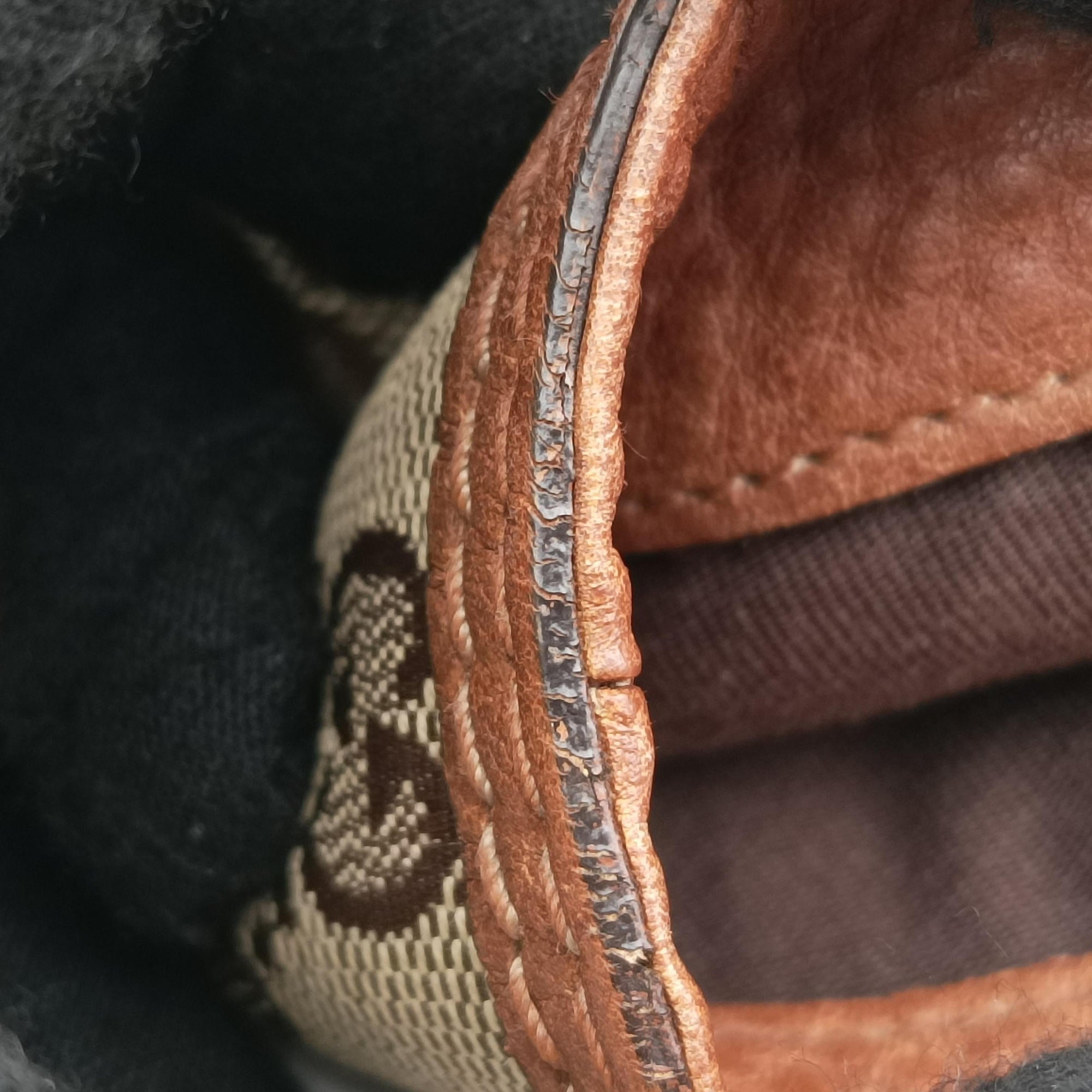 Vintage Gucci Guccissima New Pelham horsebit Brown canvas×leather 223958 handbag | stylenewstar