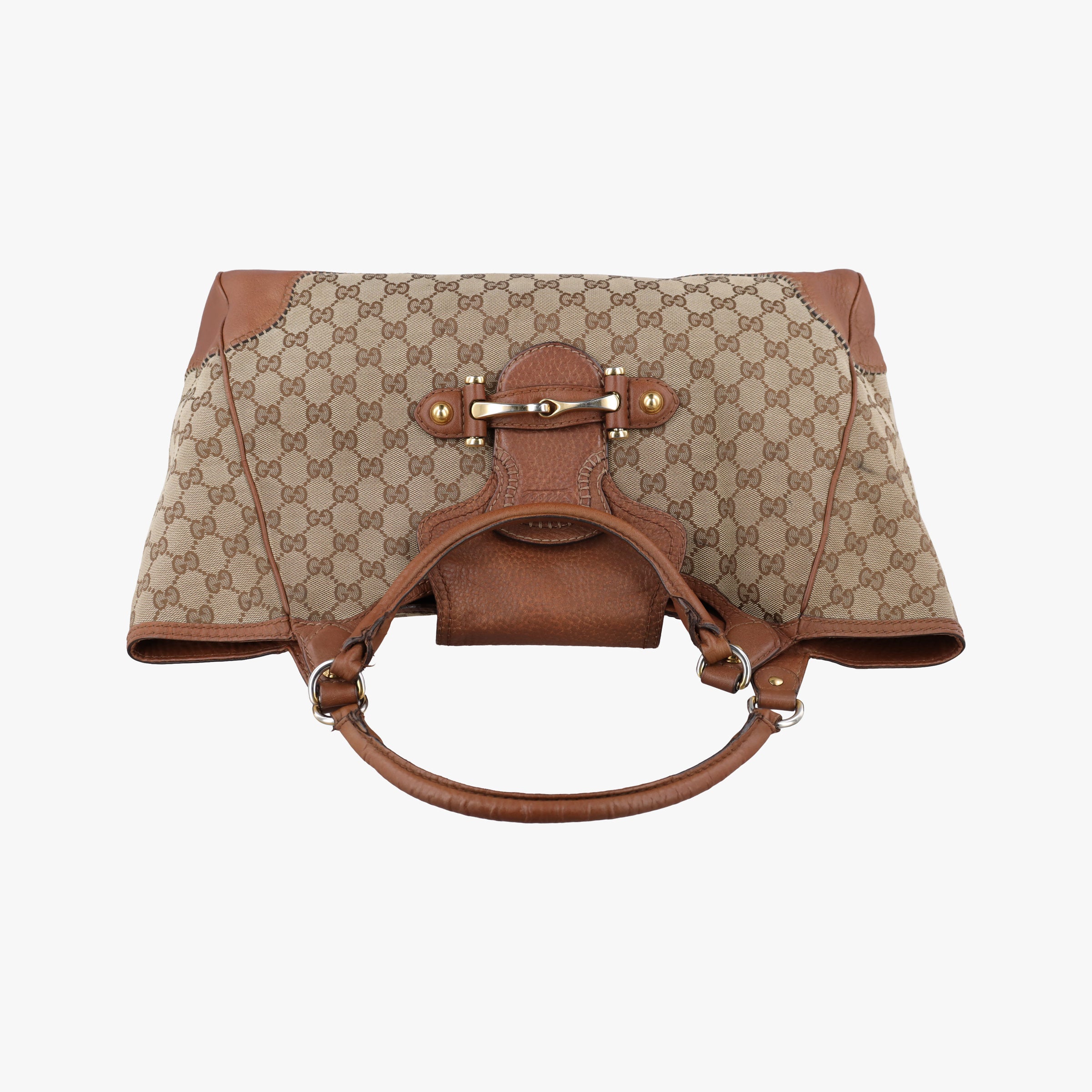 Vintage Gucci Guccissima New Pelham horsebit Brown canvas×leather 223958 handbag | stylenewstar