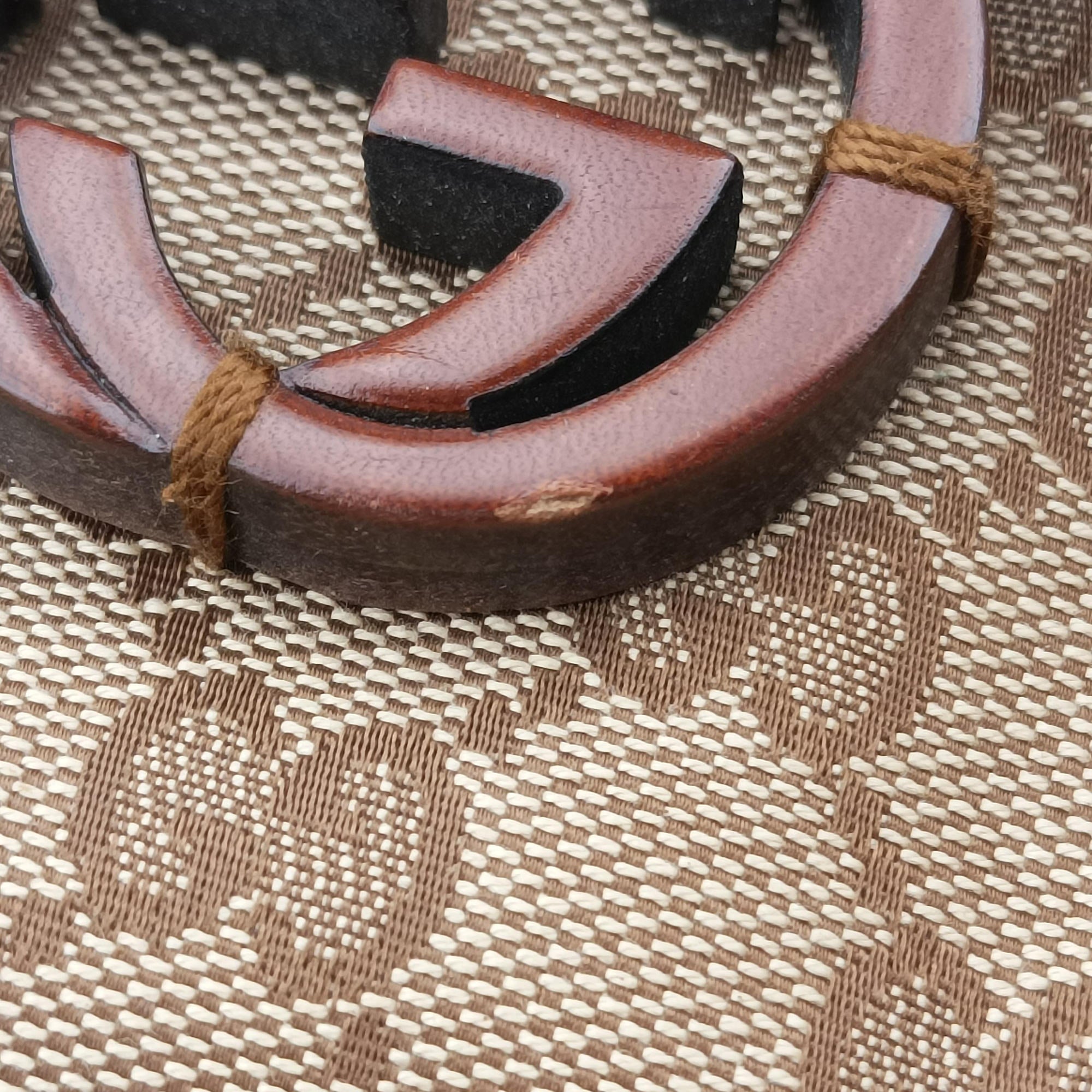 Pre-owned Gucci Interlocking G GG Canvas Brown canvas×leather 296896 handbag | stylenewstar