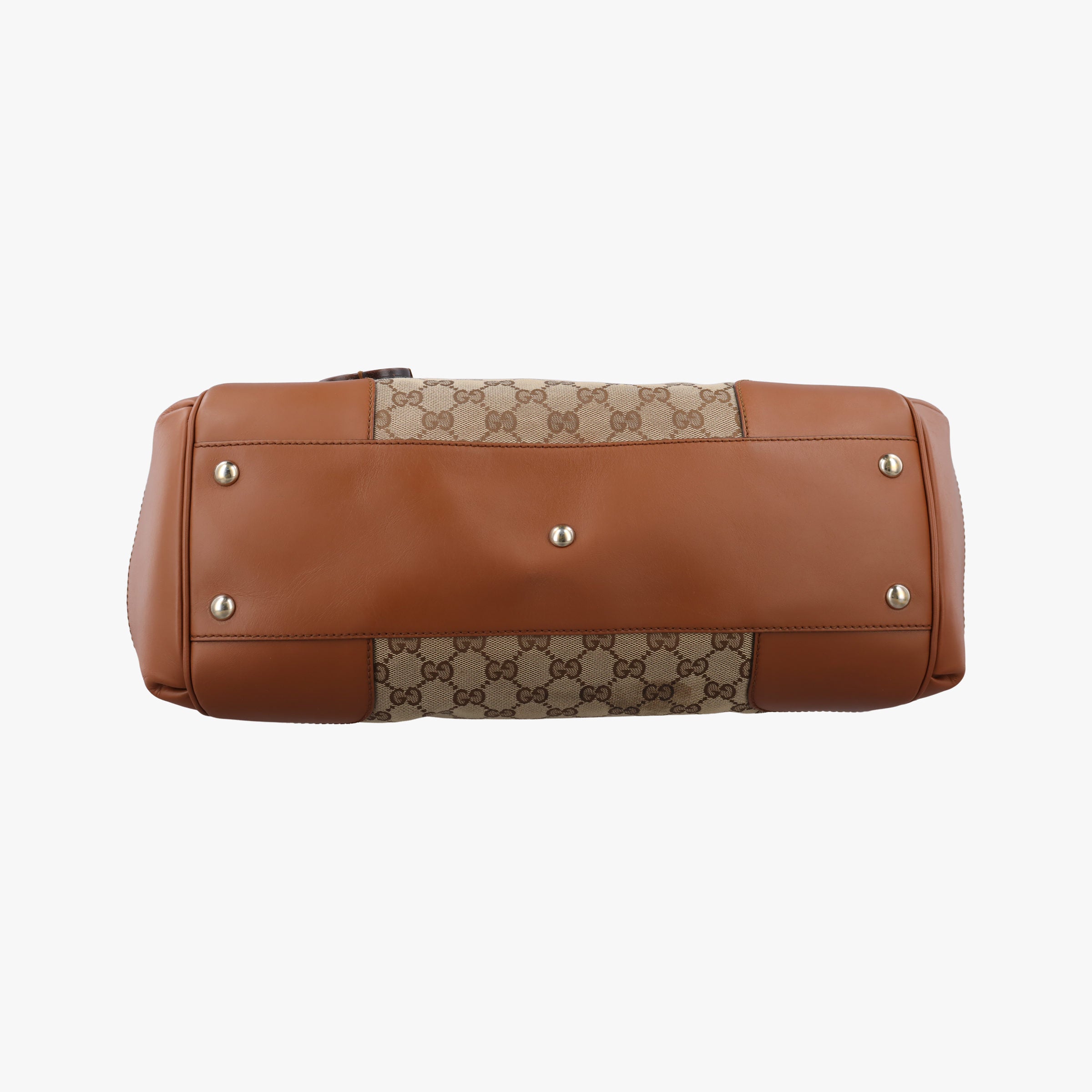 Pre-owned Gucci Interlocking G GG Canvas Brown canvas×leather 296896 handbag | stylenewstar