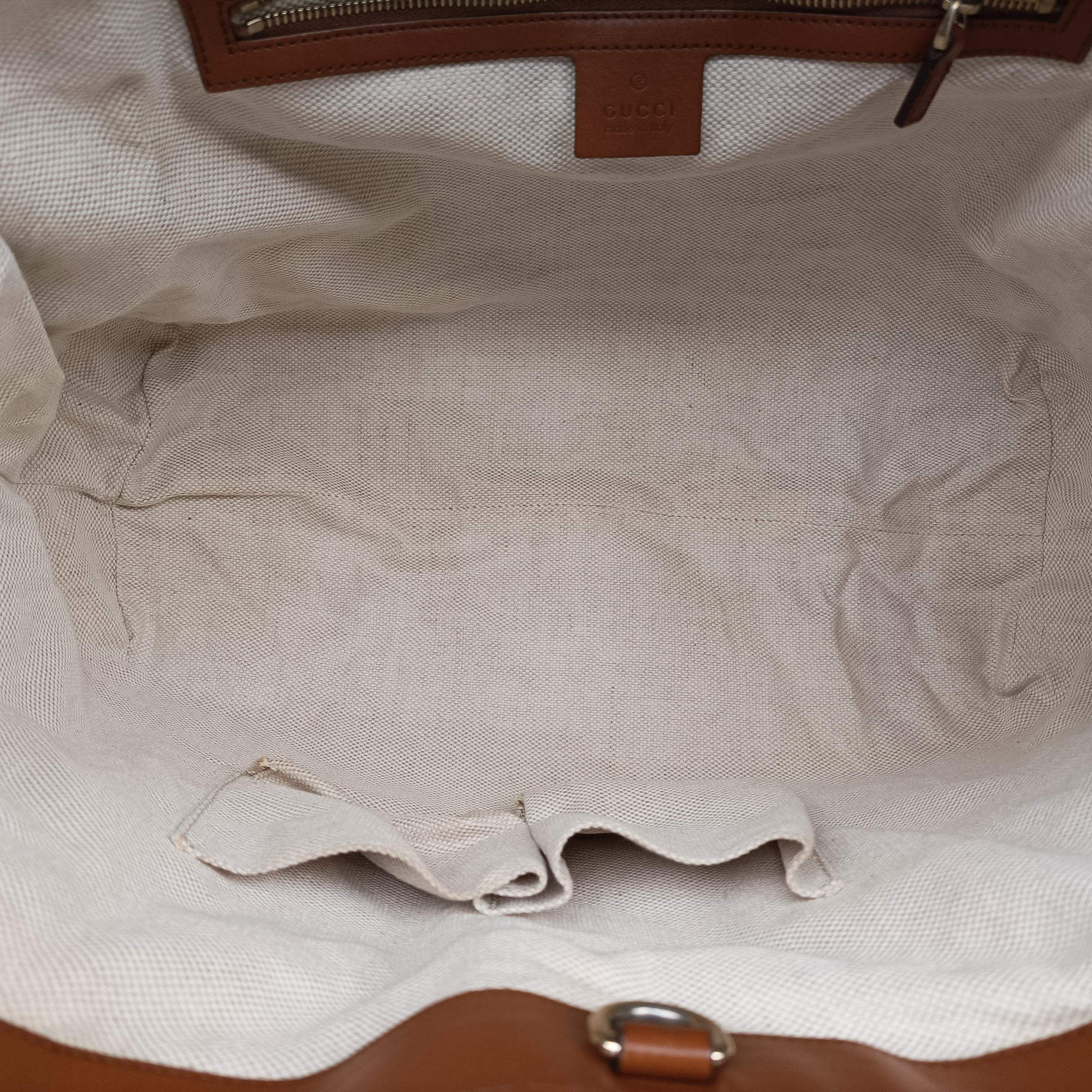 Pre-owned Gucci Interlocking G GG Canvas Brown canvas×leather 296896 handbag | stylenewstar