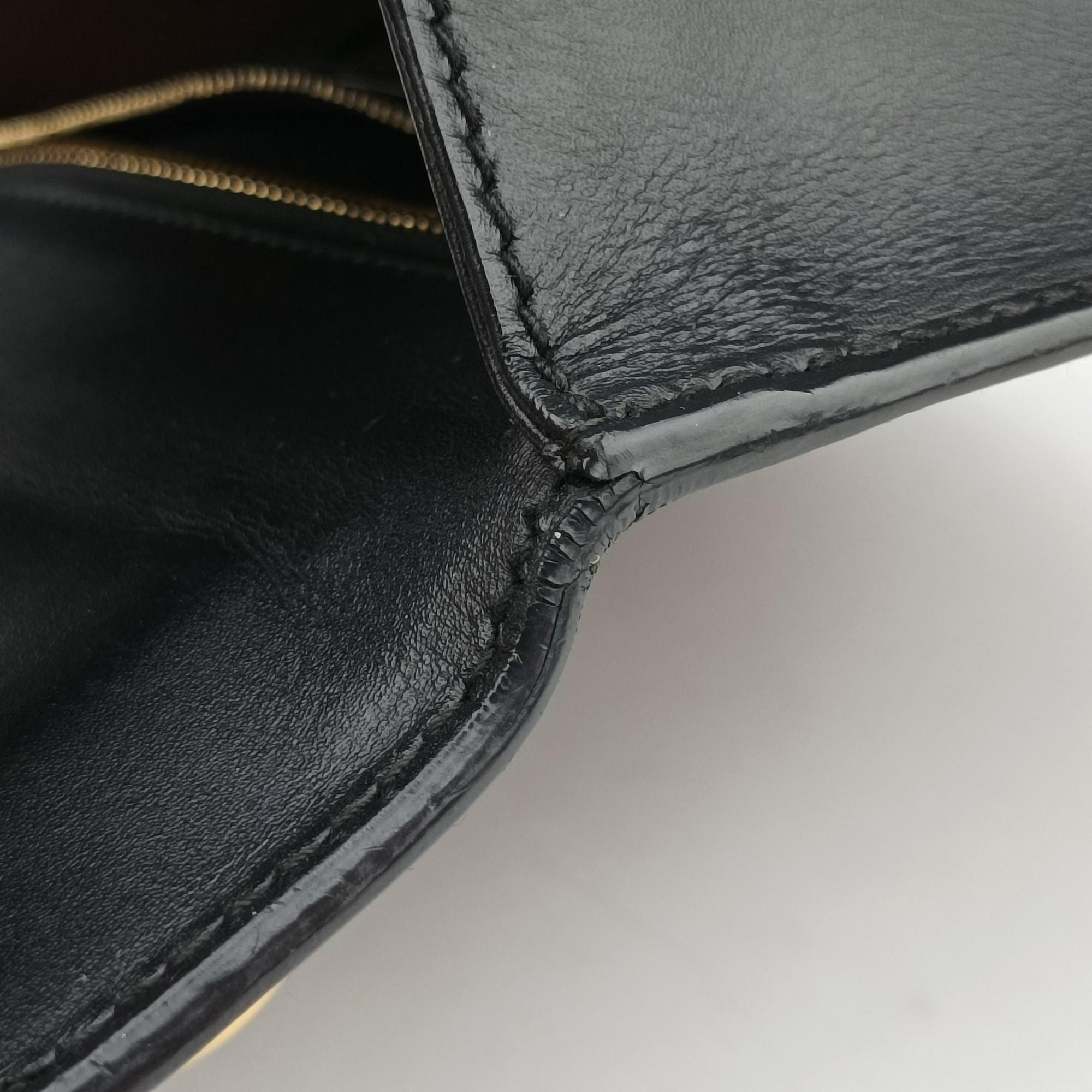 Pre-owned Gucci Sylvie Black×Green×Red Leather 421882 shoulderbag | stylenewstar