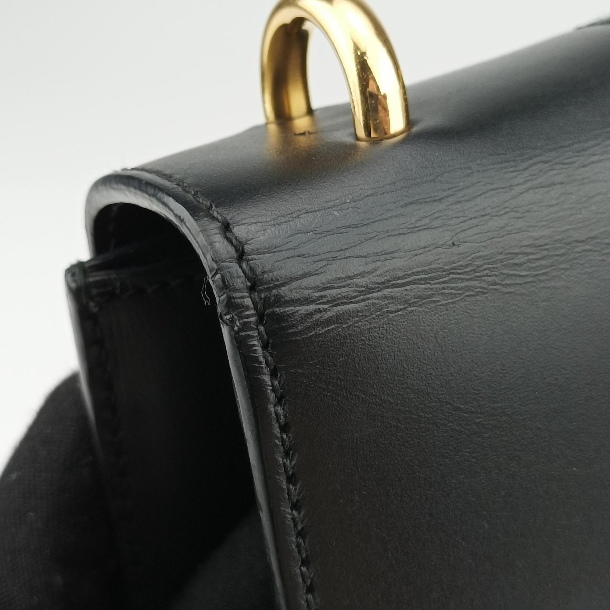 Pre-owned Gucci Sylvie Black×Green×Red Leather 421882 shoulderbag | stylenewstar