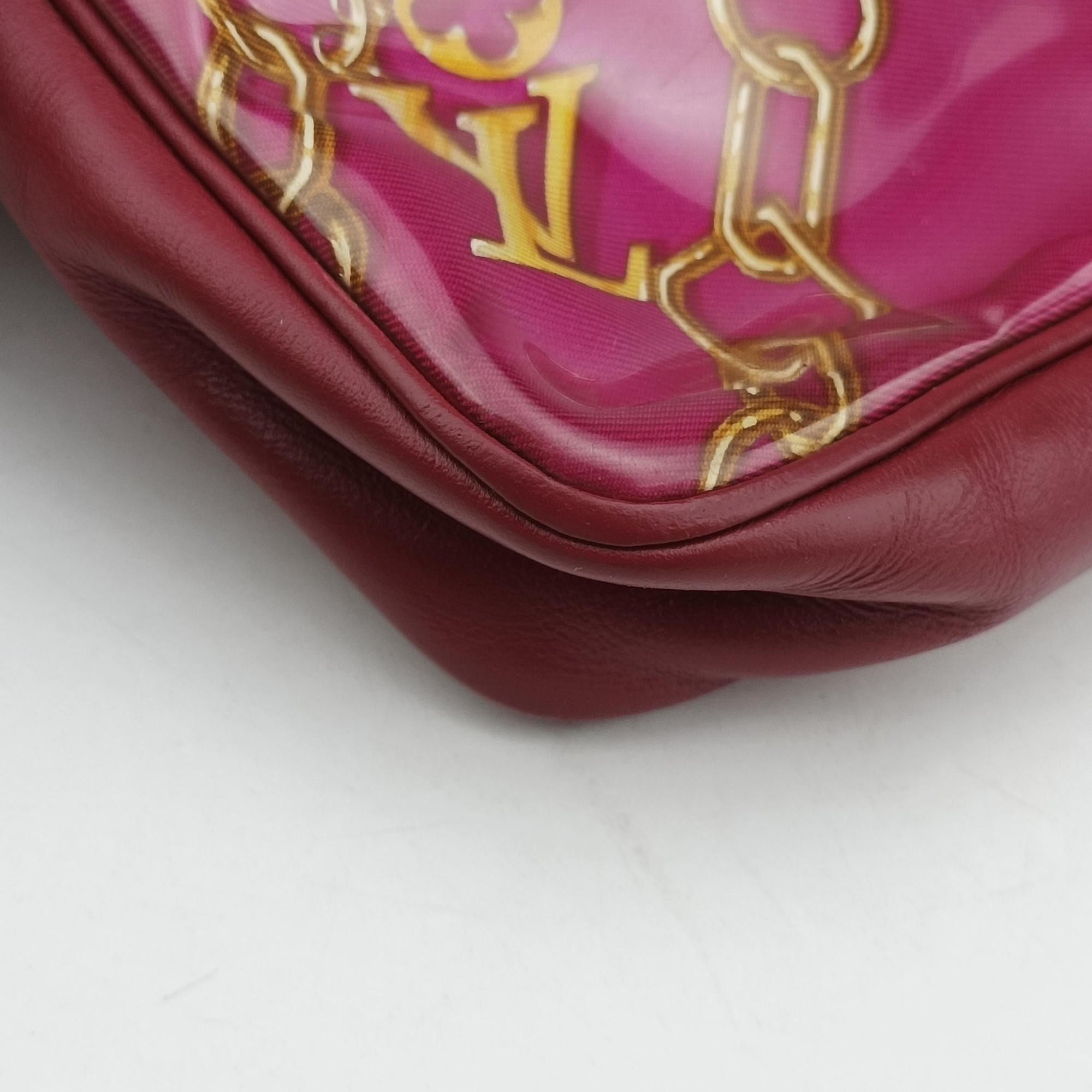 Secondhand Louis Vuitton Charm Pochette Accessoires pink×multicolor leather×PVC M95160 shoulderbag | stylenewstar