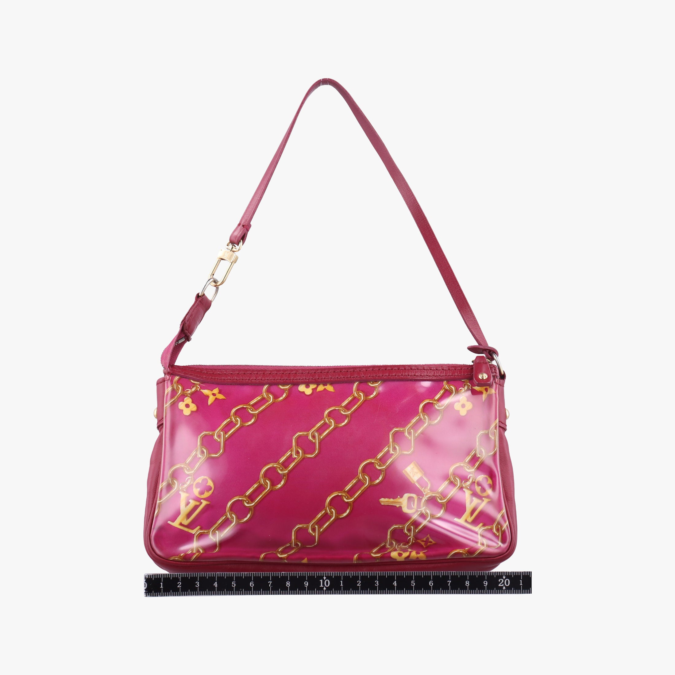 Secondhand Louis Vuitton Charm Pochette Accessoires pink×multicolor leather×PVC M95160 shoulderbag | stylenewstar