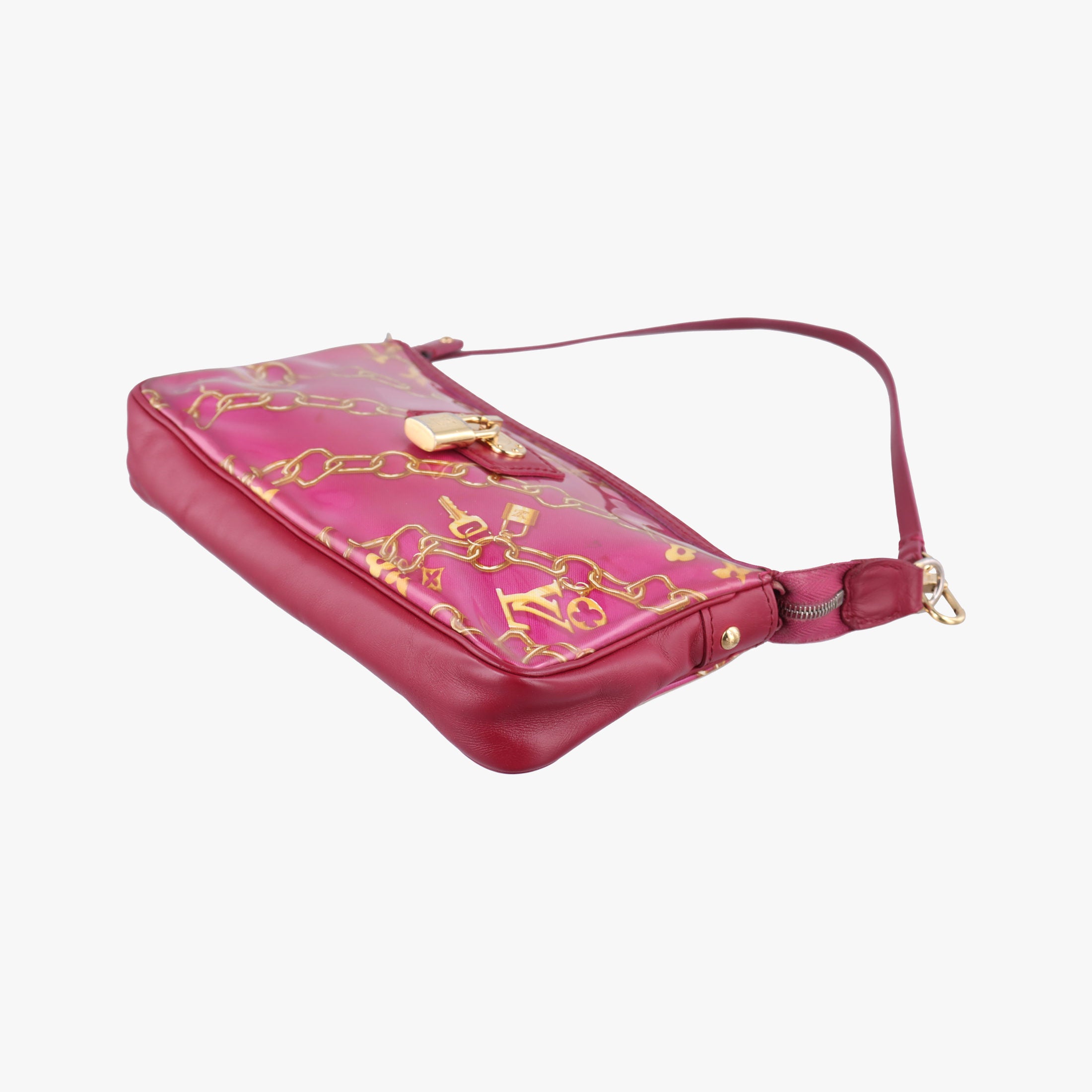 Secondhand Louis Vuitton Charm Pochette Accessoires pink×multicolor leather×PVC M95160 shoulderbag | stylenewstar
