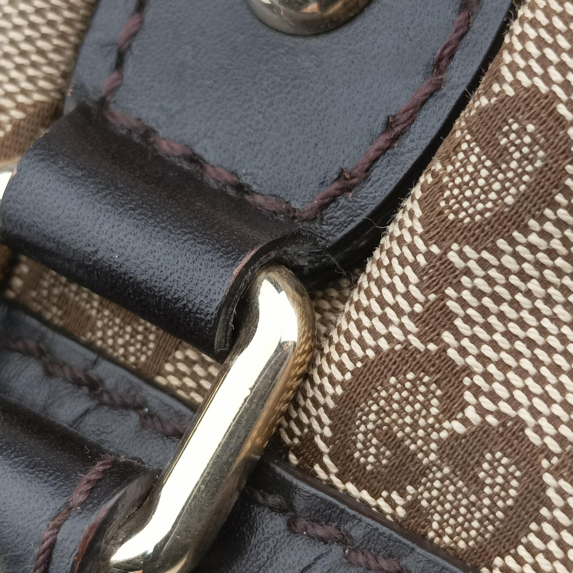 Pre-owned Gucci Sukey Brown×Black canvas×Leather 247902 handbag | stylenewstar