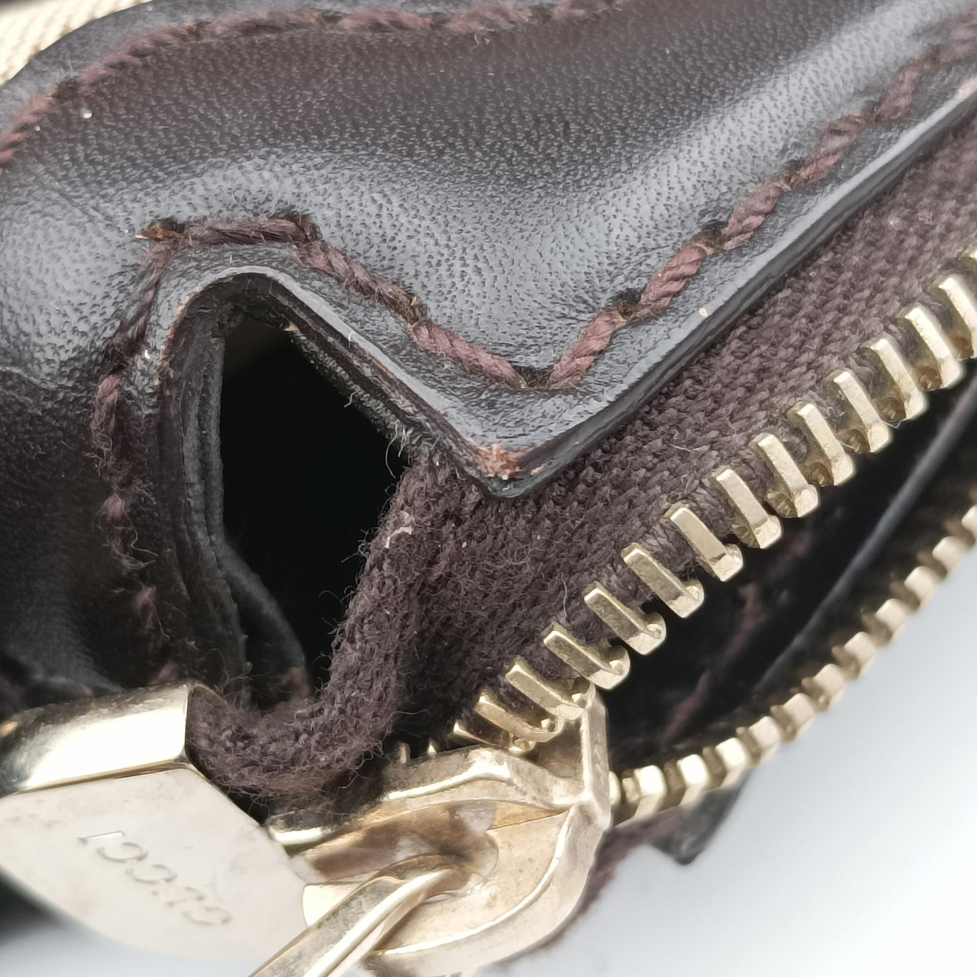 Pre-owned Gucci Sukey Brown×Black canvas×Leather 247902 handbag | stylenewstar