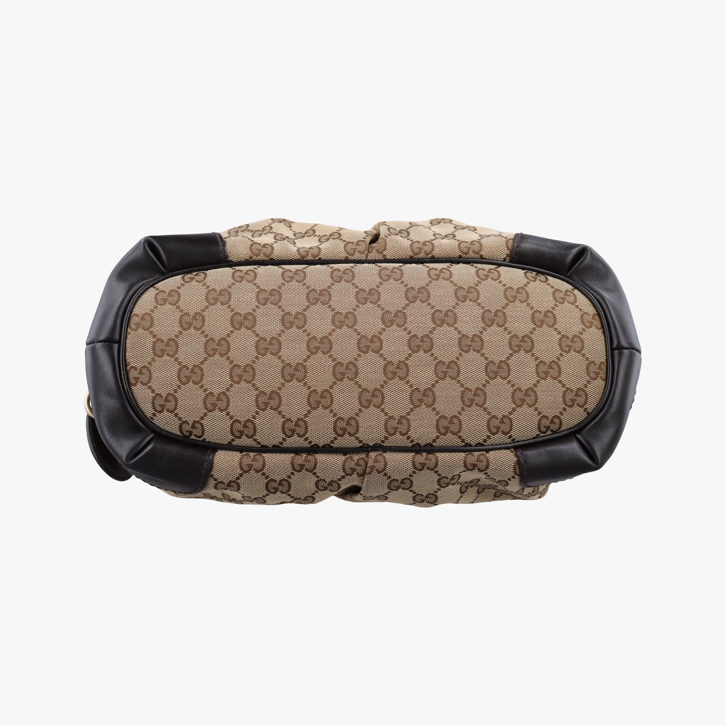 Pre-owned Gucci Sukey Brown×Black canvas×Leather 247902 handbag | stylenewstar