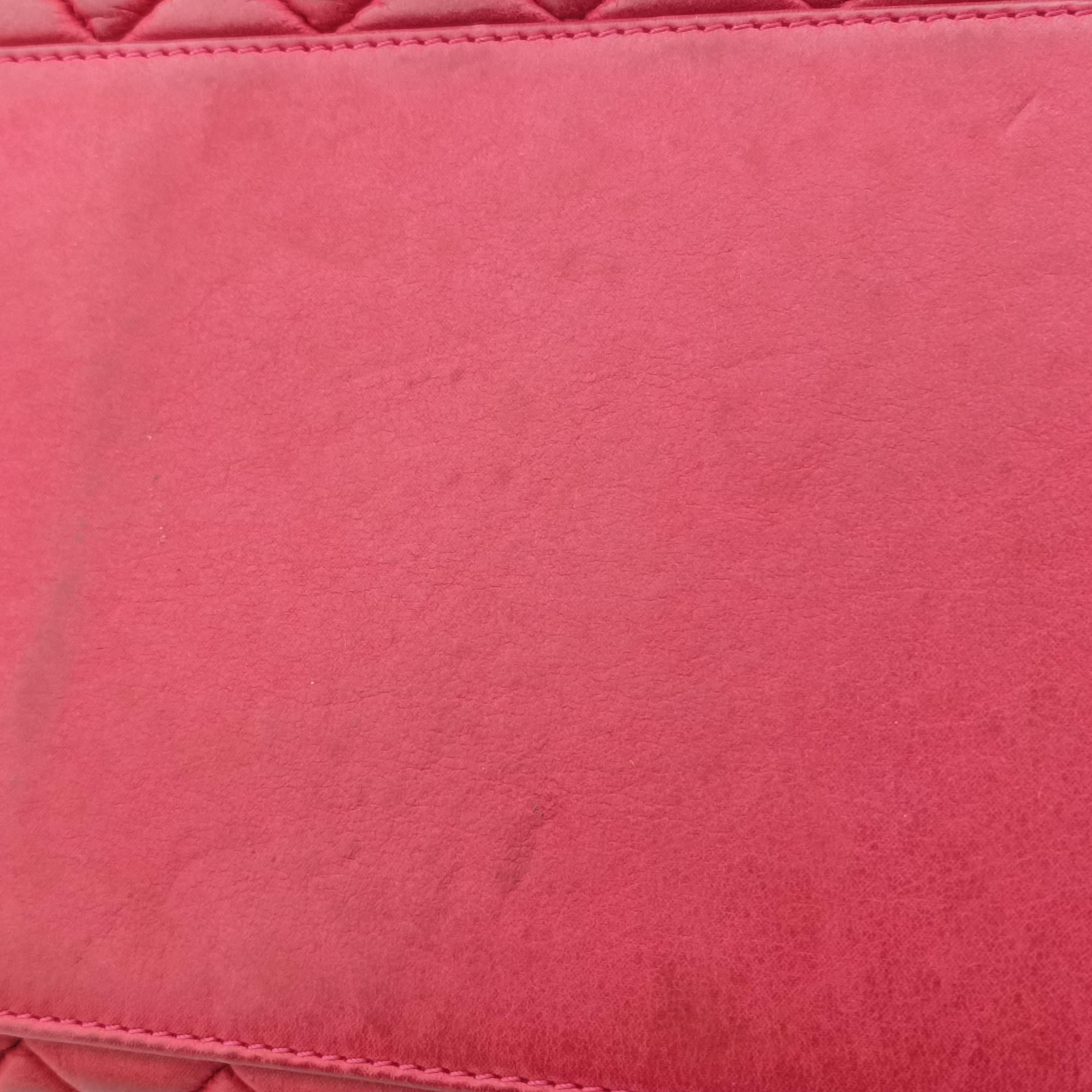 Pre-owned Chanel Mademoiselle Bowling Red Leather A67419 shoulderbag | stylenewstar