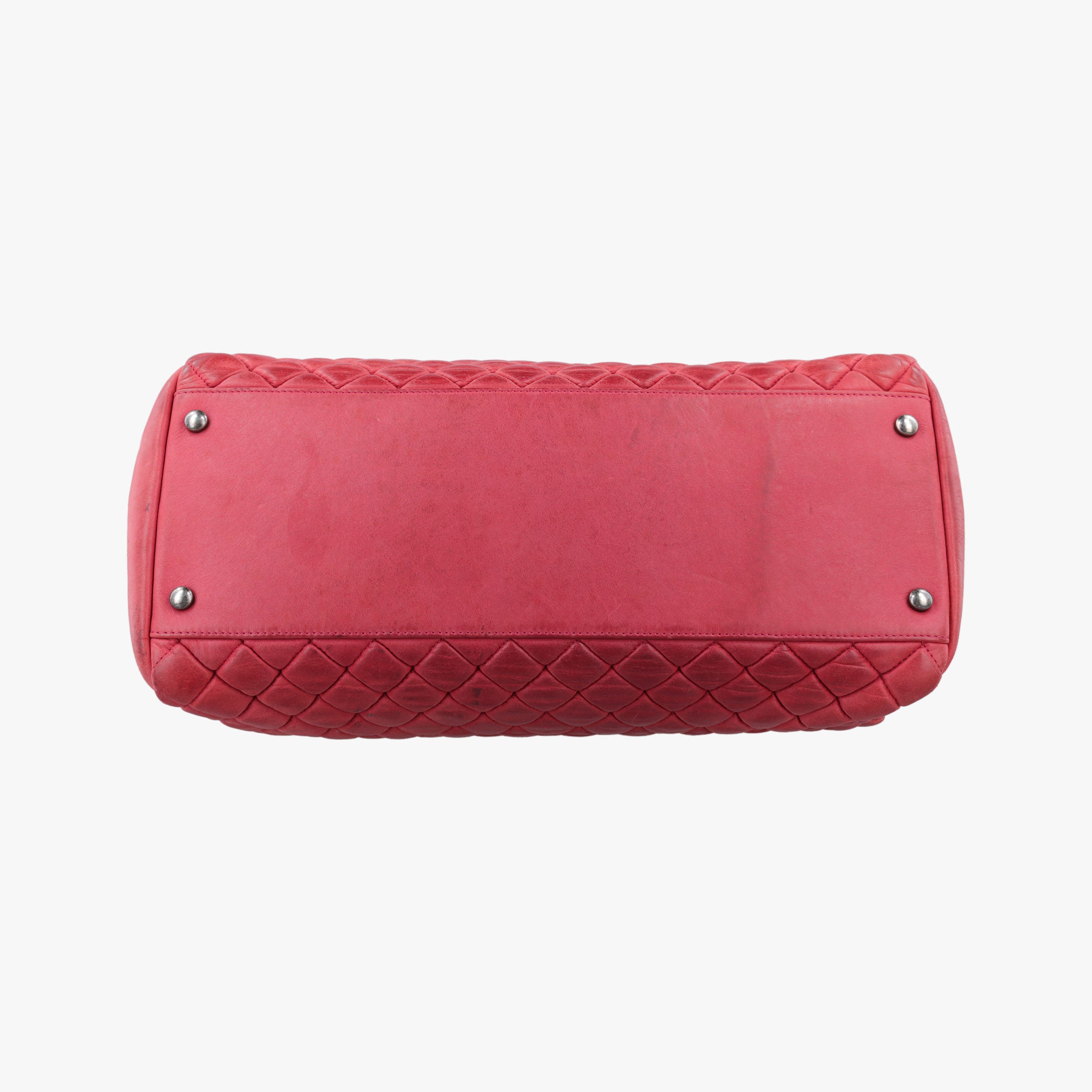 Pre-owned Chanel Mademoiselle Bowling Red Leather A67419 shoulderbag | stylenewstar