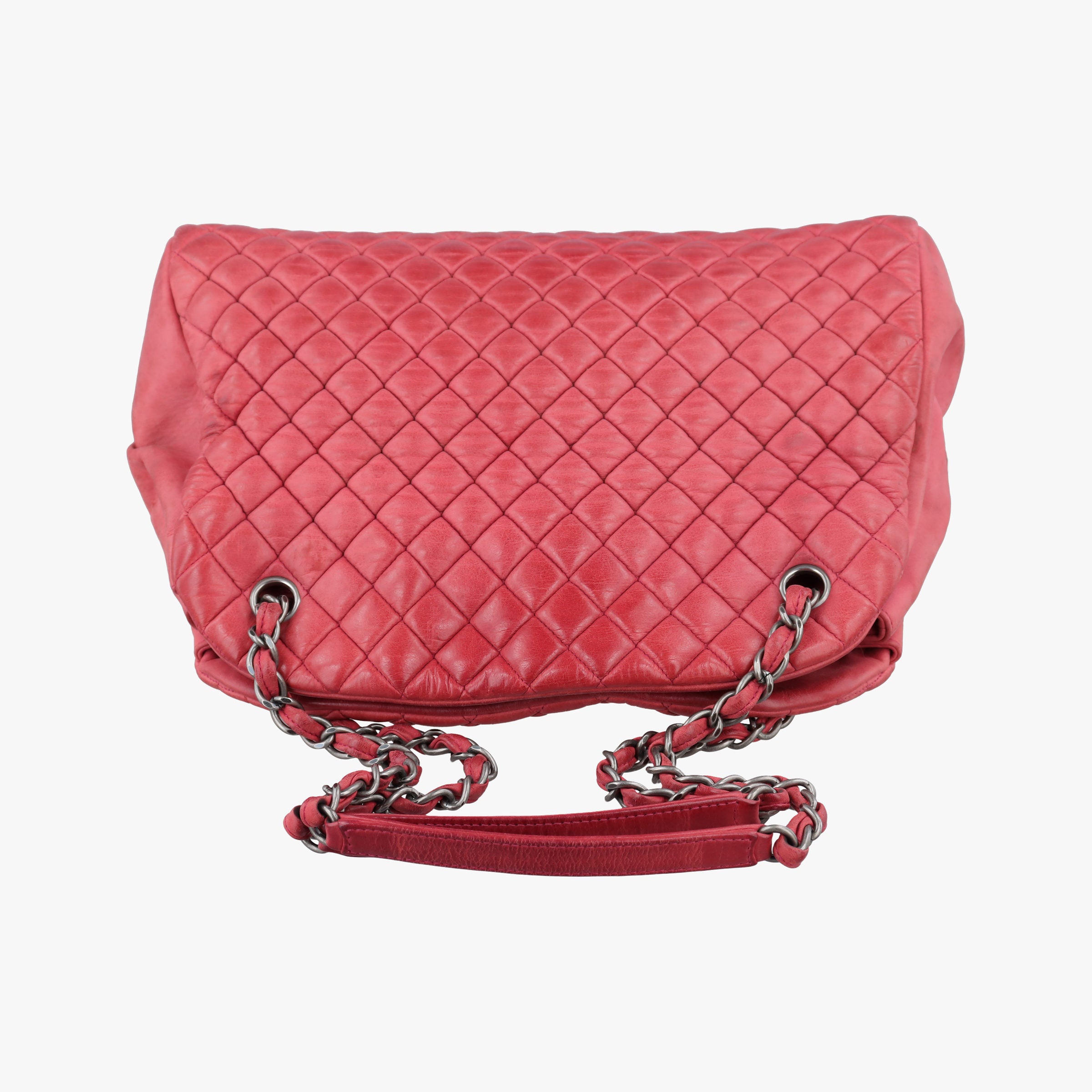 Pre-owned Chanel Mademoiselle Bowling Red Leather A67419 shoulderbag | stylenewstar