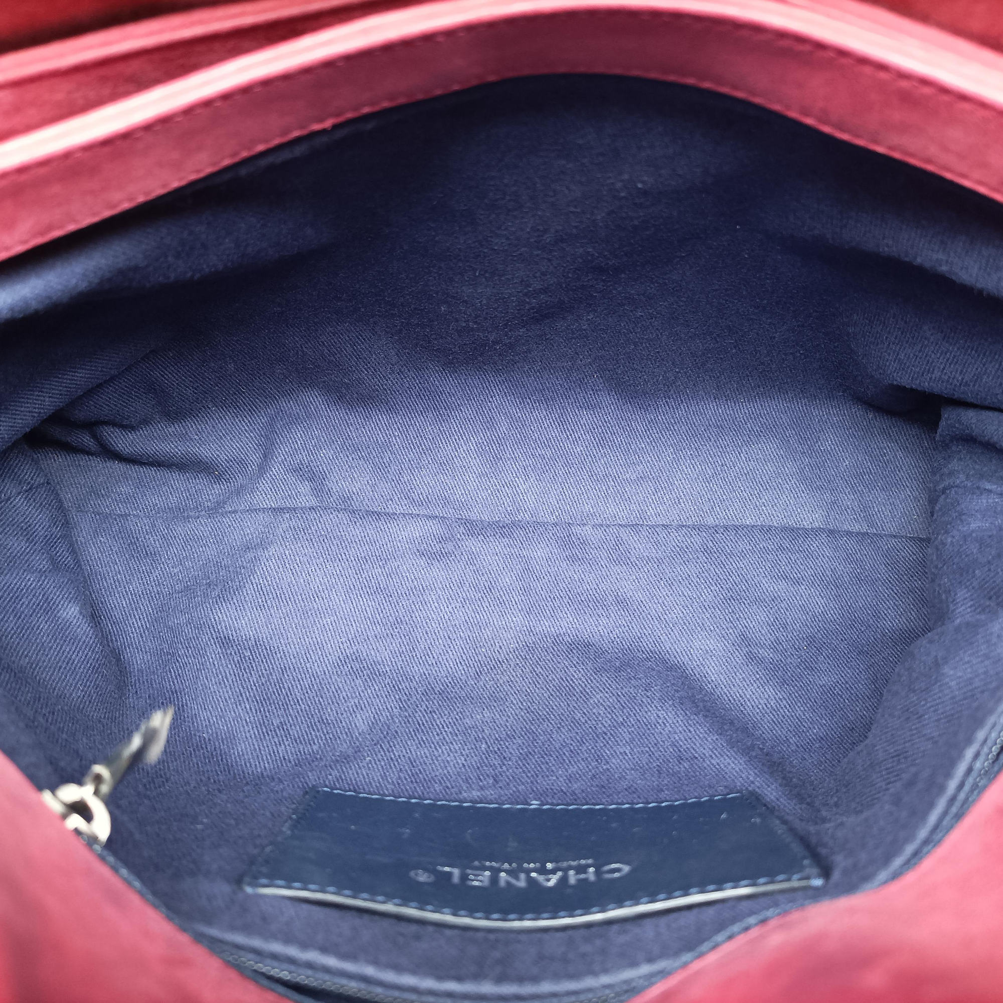 Pre-owned Chanel Mademoiselle Bowling Red Leather A67419 shoulderbag | stylenewstar