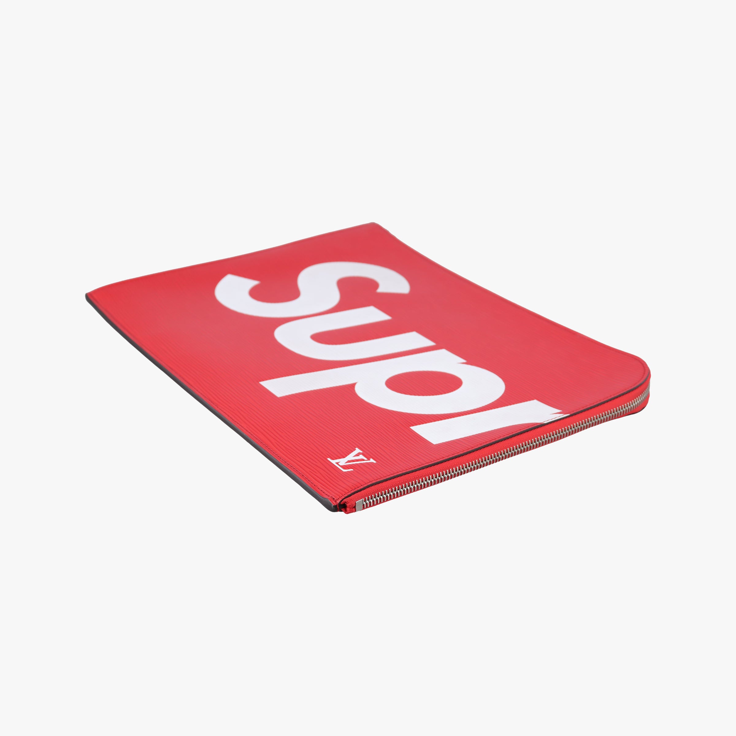 Pre-owned Louis Vuitton Pochette Jour GM Supreme Collaboration ROUGE×white epi M67722 clutchbag | stylenewstar