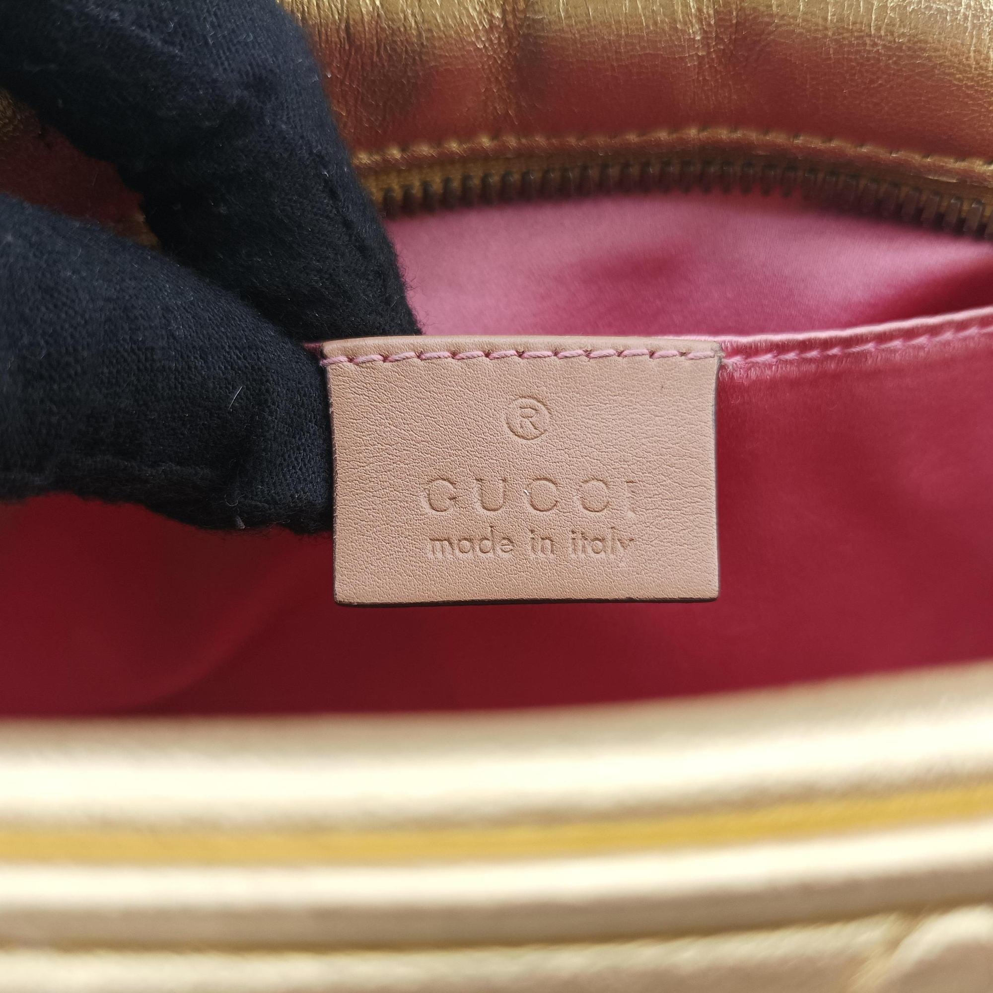 Secondhand Gucci GG Marmont Golden Leather 447632 shoulderbag | stylenewstar