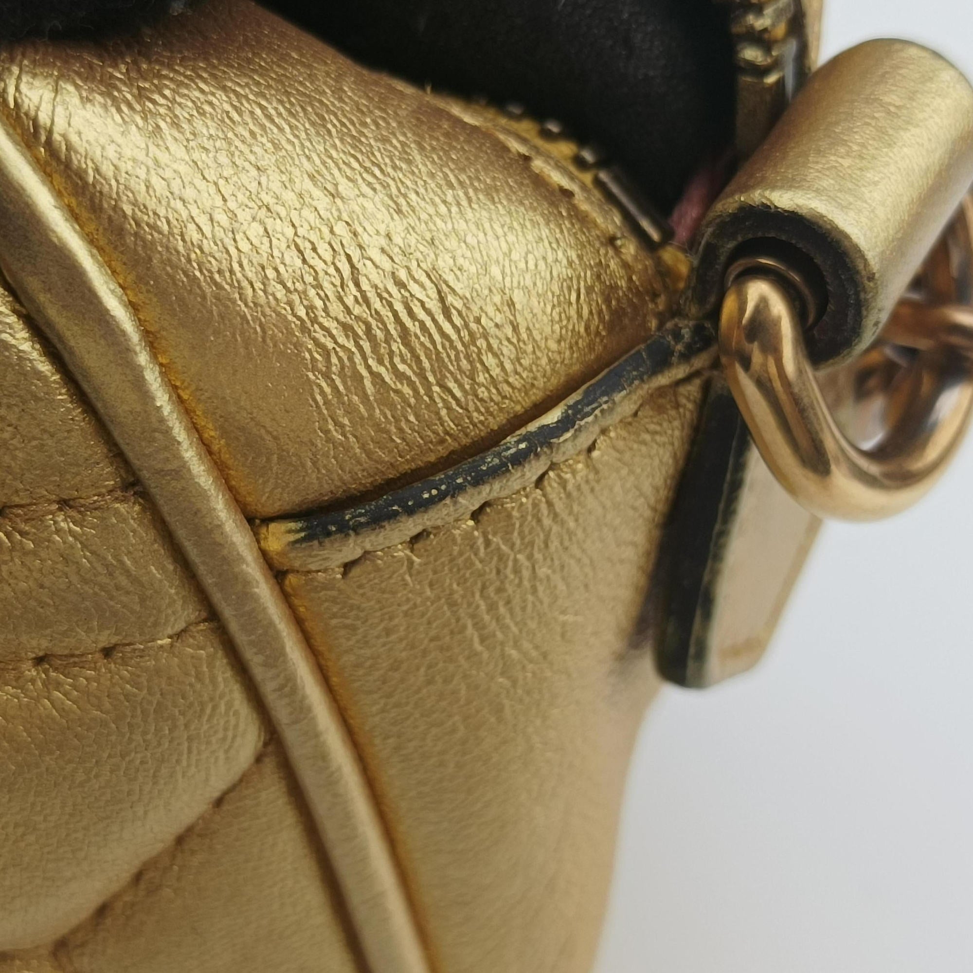 Secondhand Gucci GG Marmont Golden Leather 447632 shoulderbag | stylenewstar