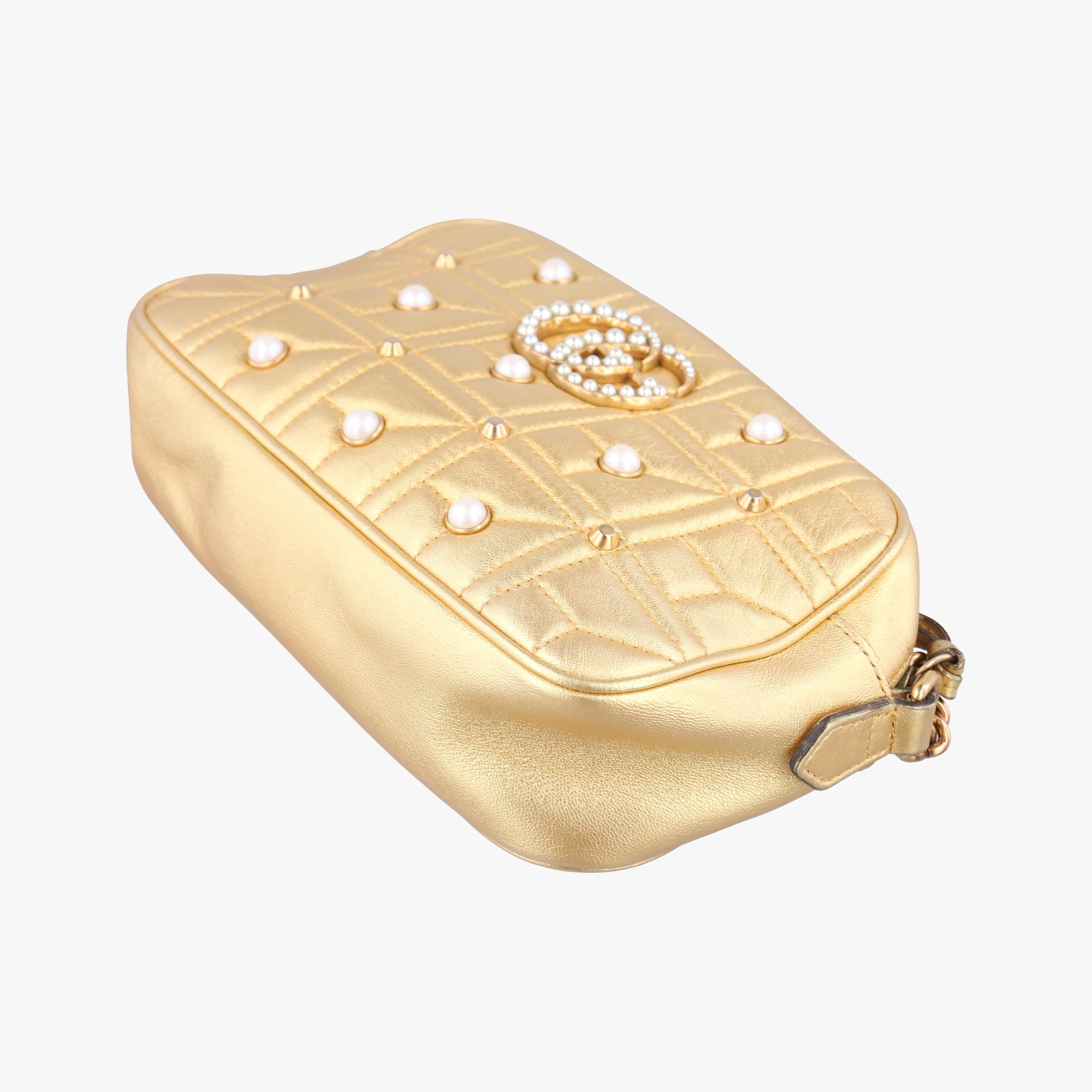 Secondhand Gucci GG Marmont Golden Leather 447632 shoulderbag | stylenewstar