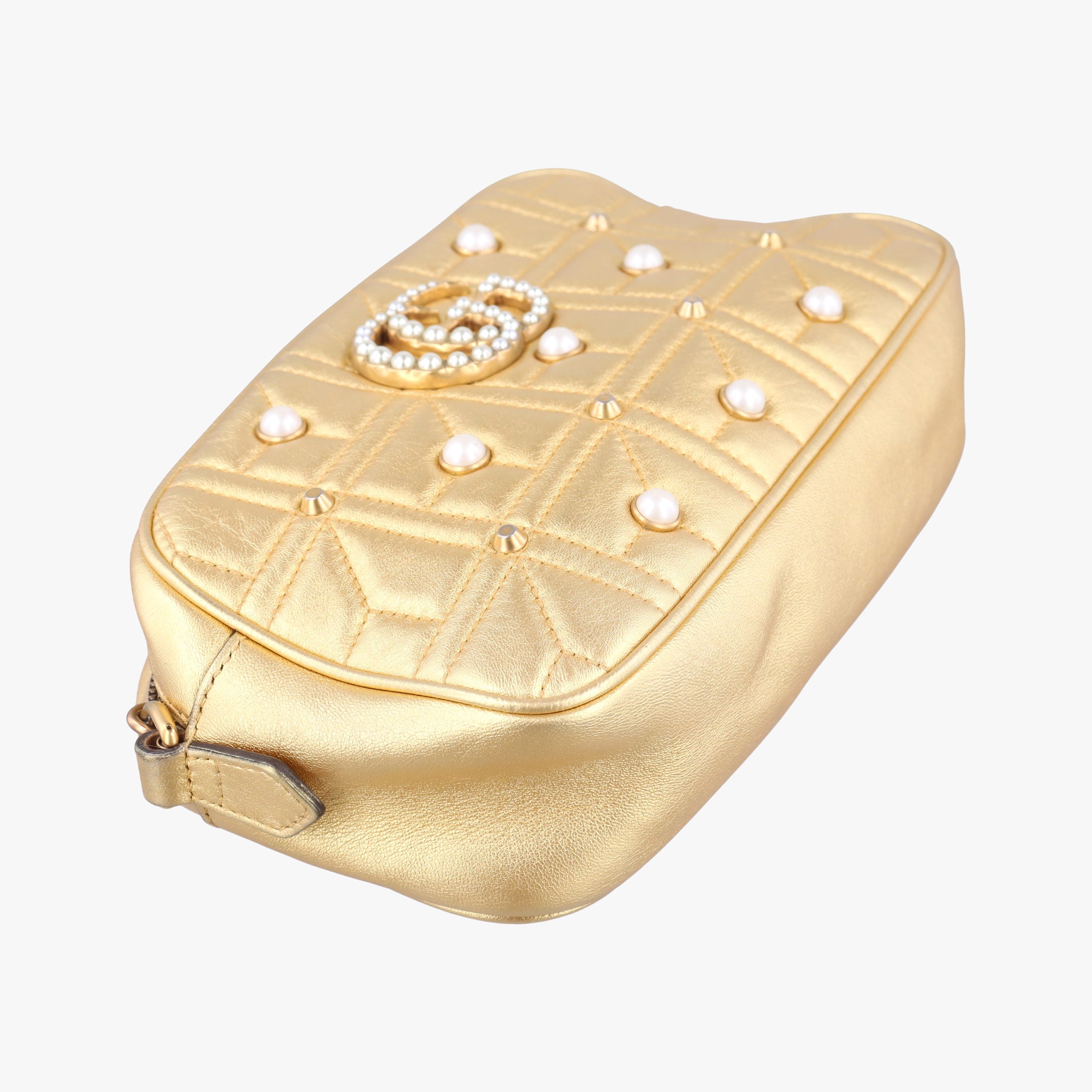 Secondhand Gucci GG Marmont Golden Leather 447632 shoulderbag | stylenewstar