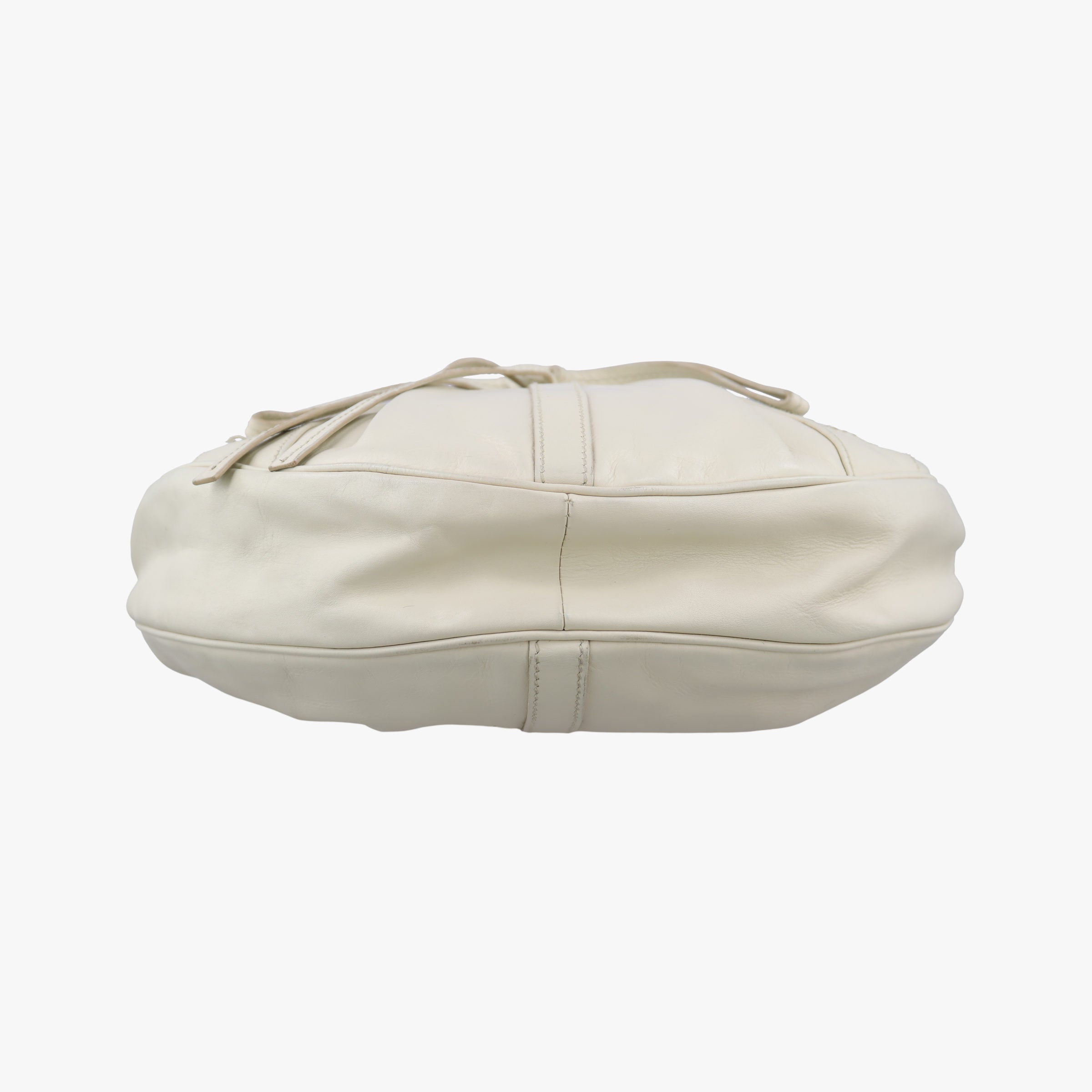 Secondhand Yves Saint Laurent Rive Gauche White Leather 120436 shoulderbag | stylenewstar