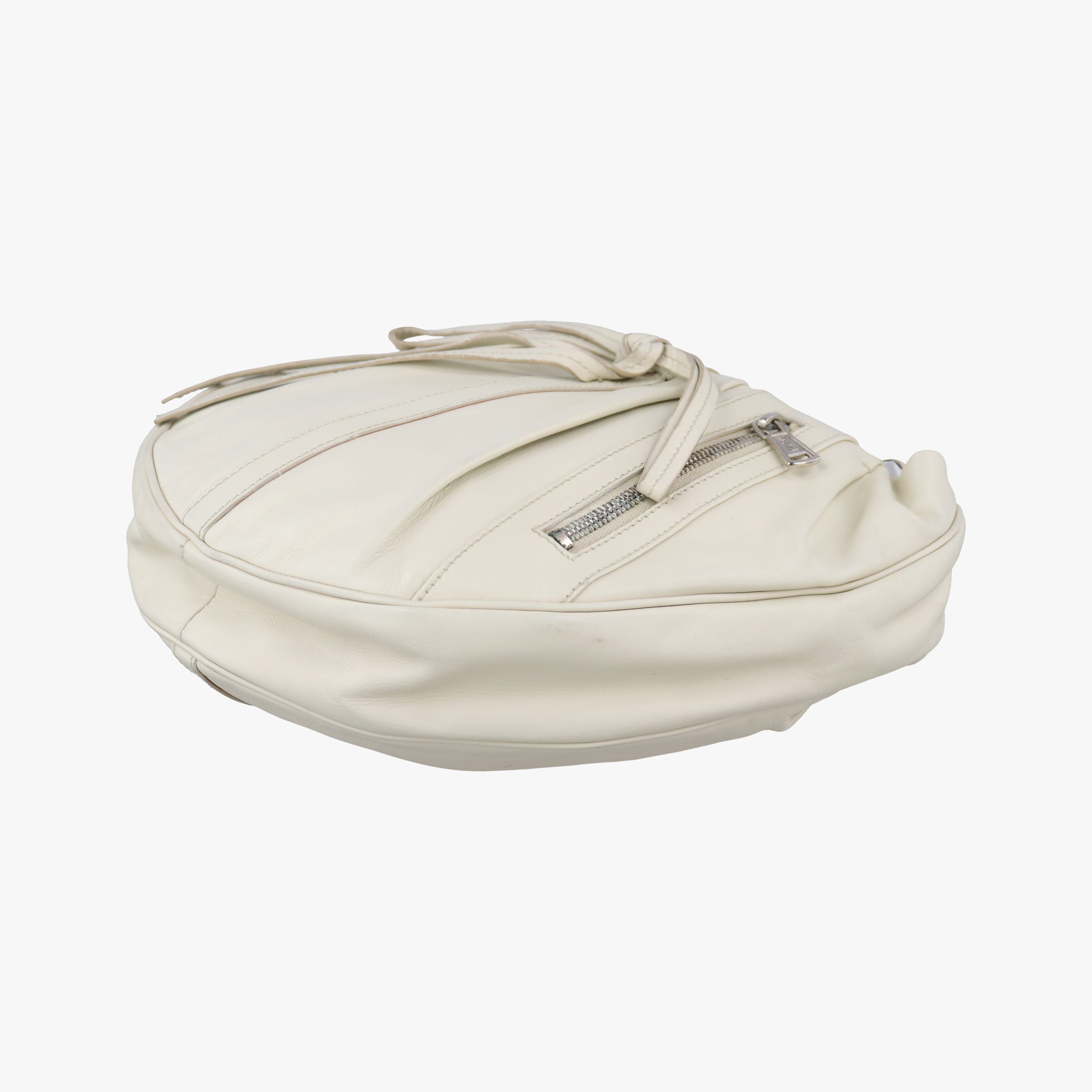 Secondhand Yves Saint Laurent Rive Gauche White Leather 120436 shoulderbag | stylenewstar